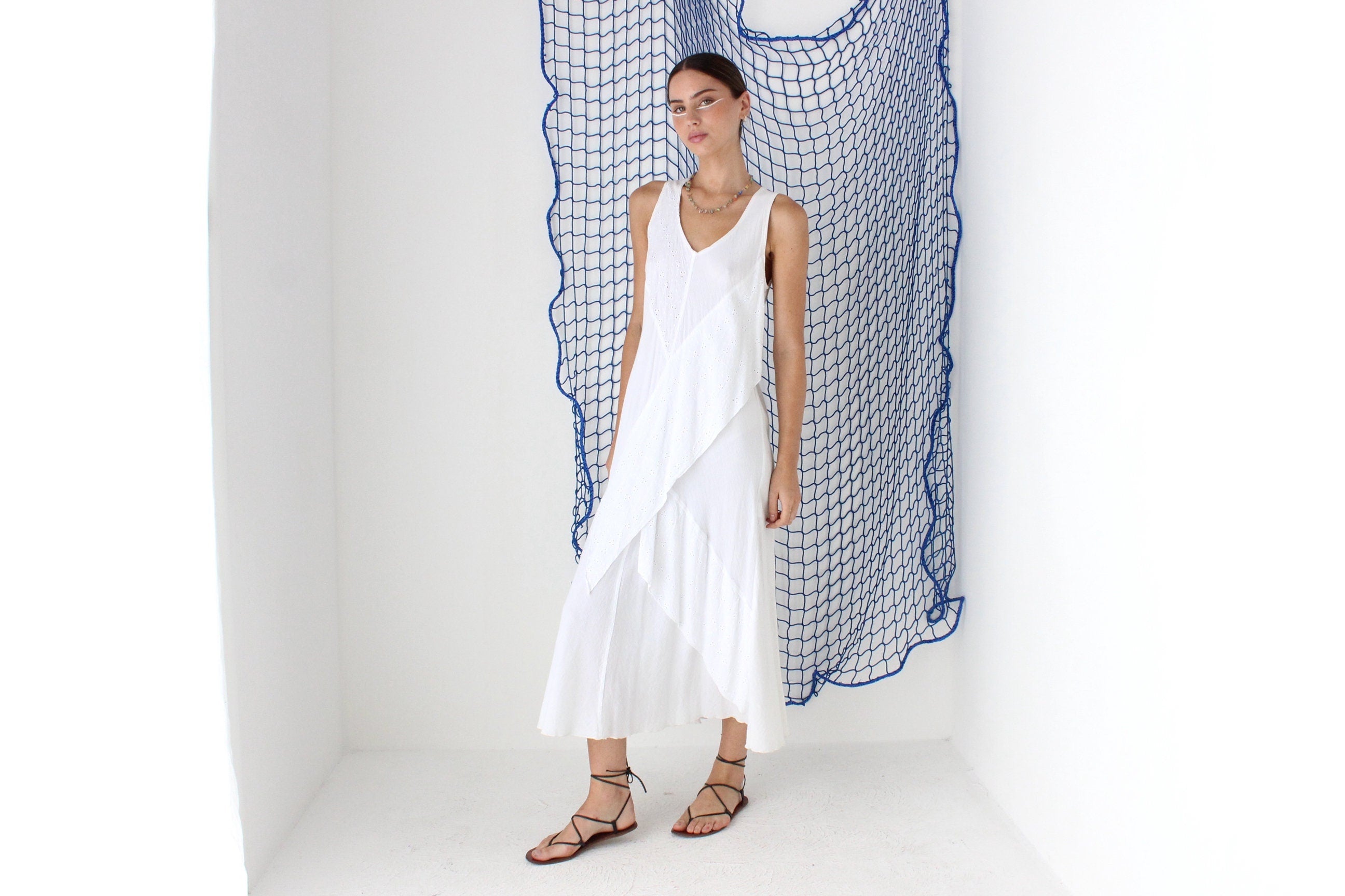 90s Minimal Leather Tie Up Gladiator Sandals ~ Euro 40