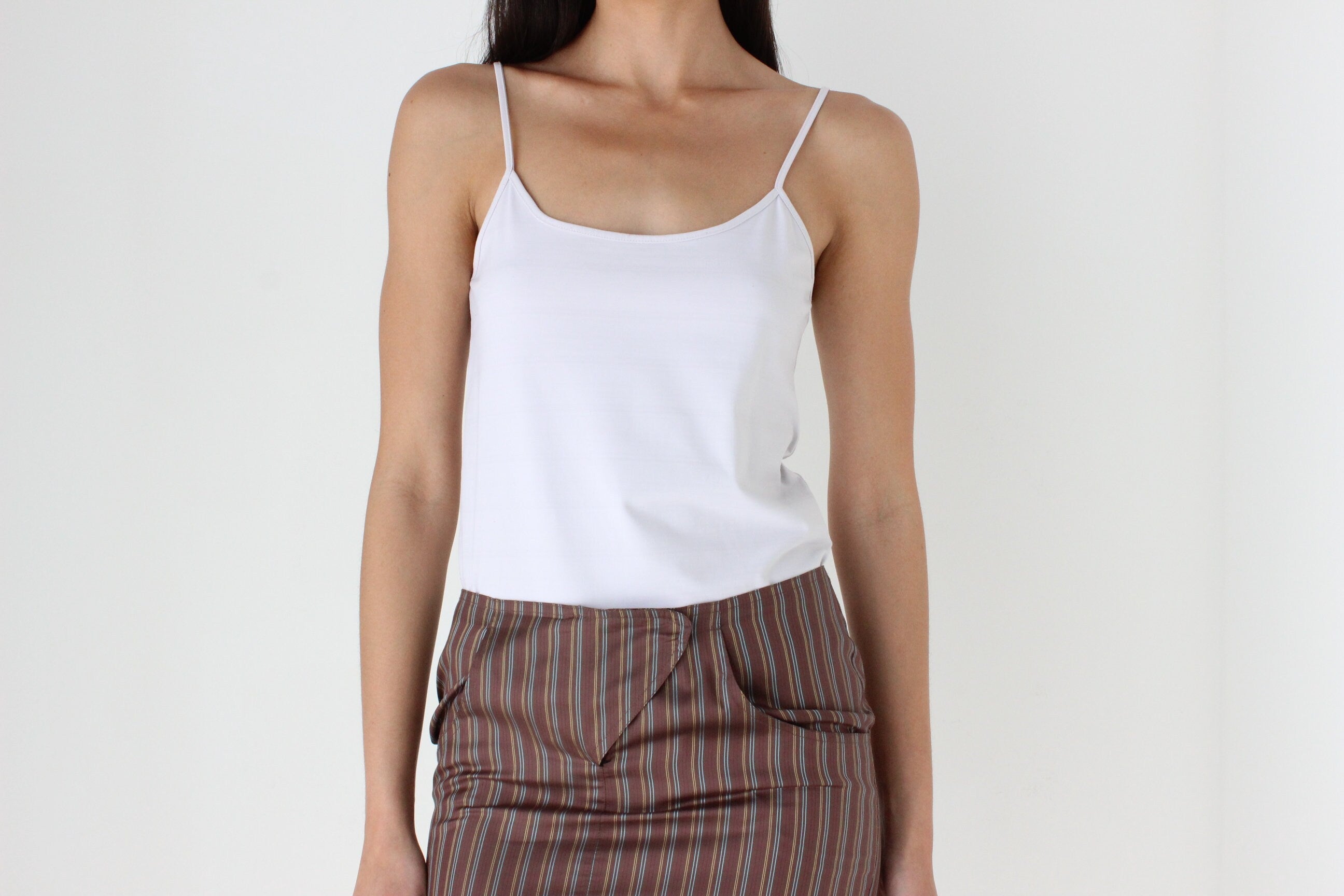 Y2K Pastel Staple Stretch Spaghetti Strap Tank