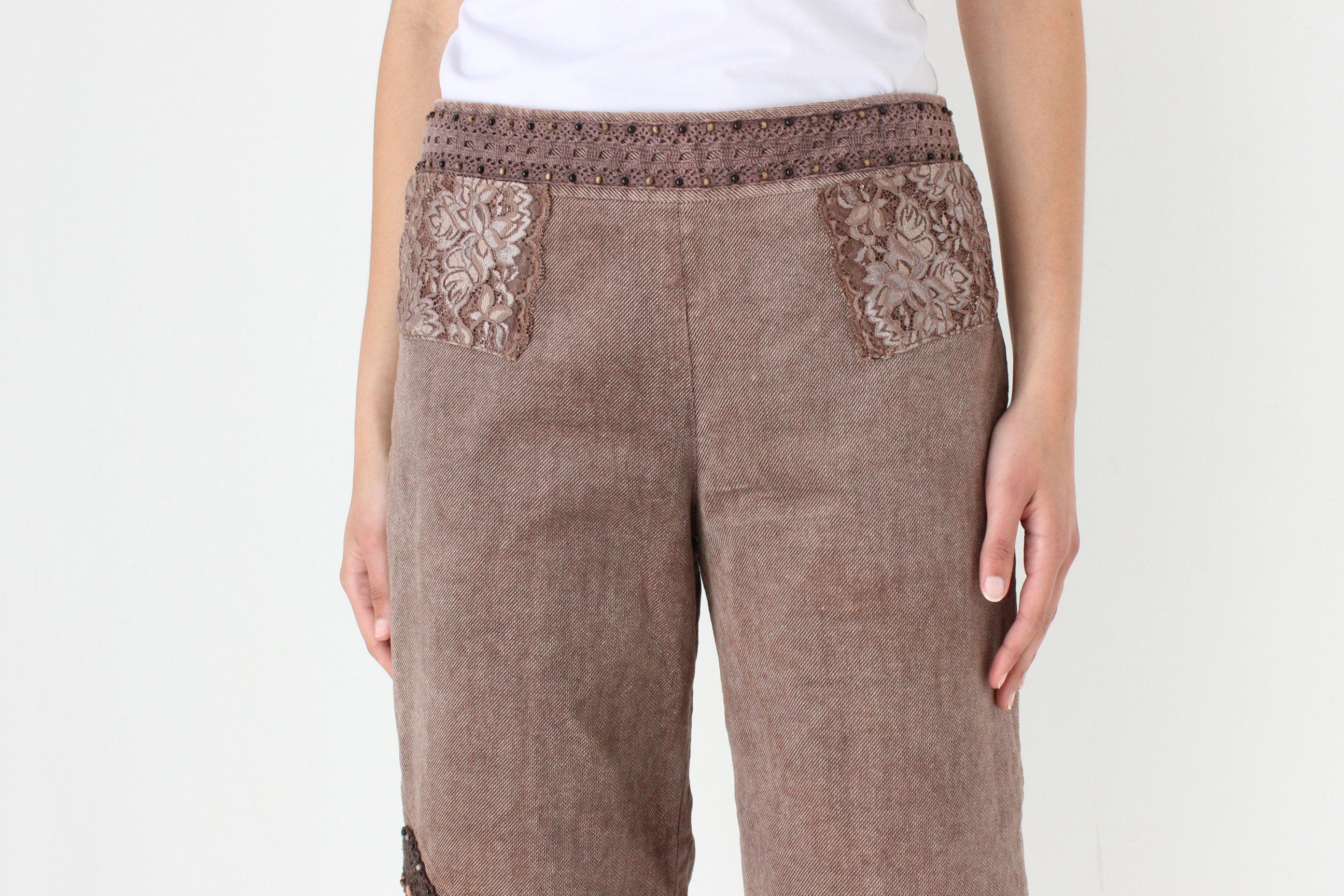 Y2K Corduroy Cropped Knee Length Shorts