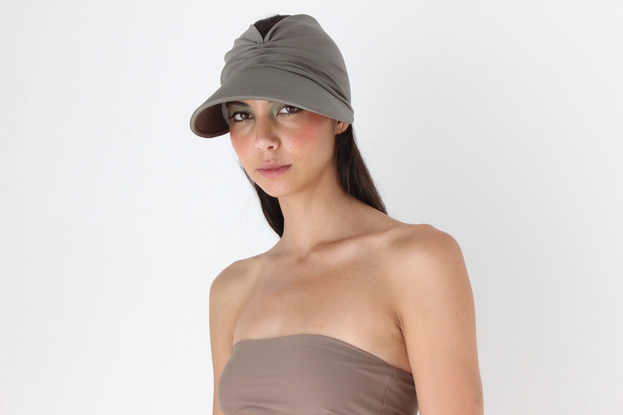 Funky 2000s Lycra Ruched Head Wrap / Visor