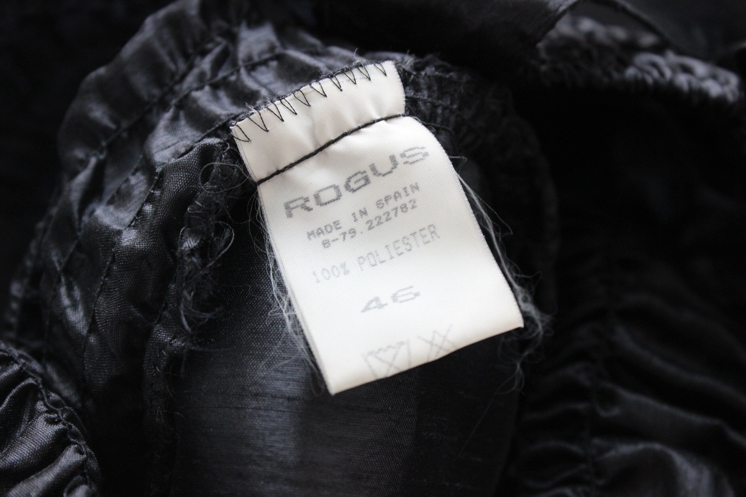 80s Spanish Origami Puff Ruffle Metallic Black Mini Dress