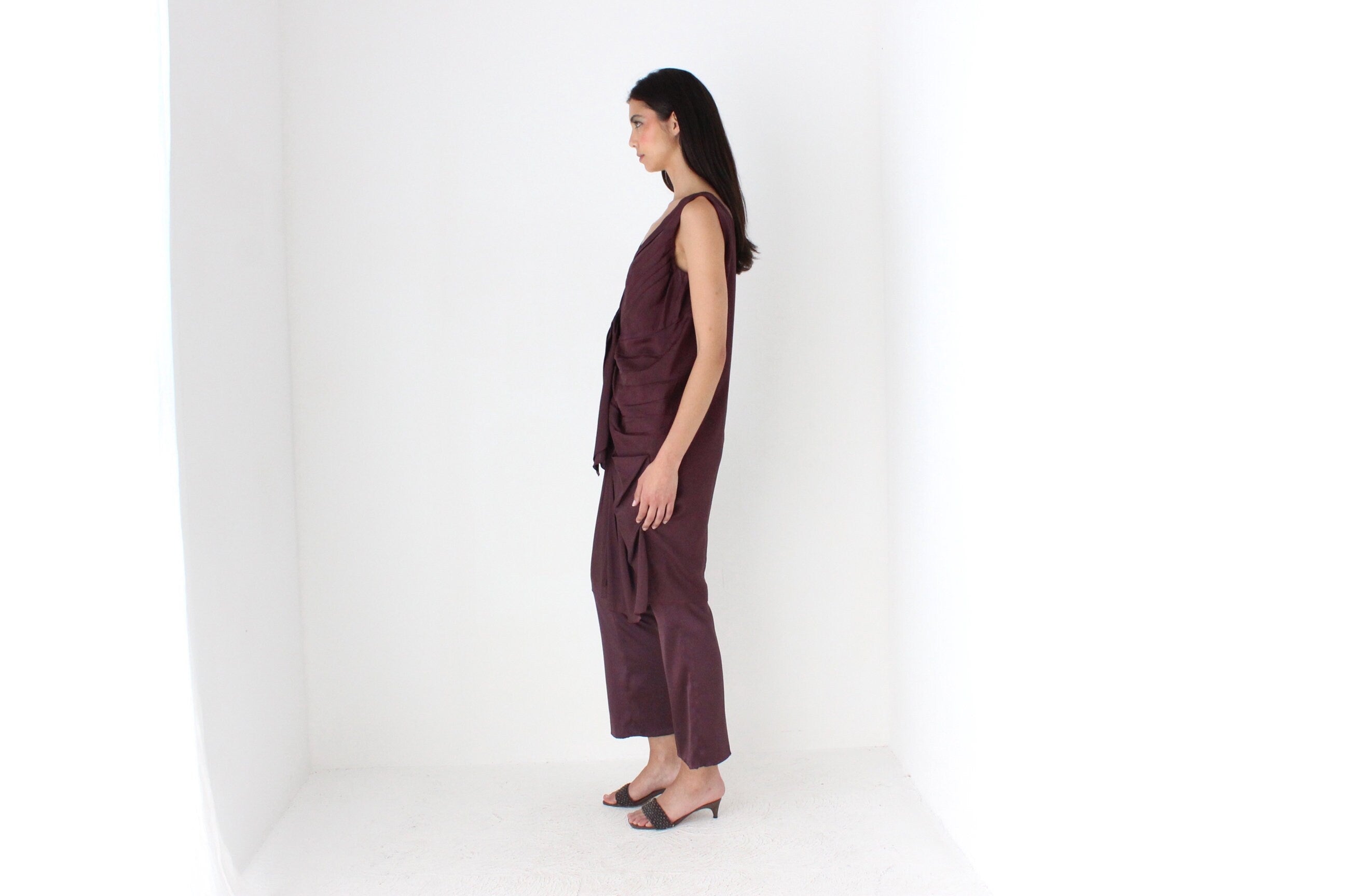 2000s MARNI Gathered Texture Cocoon Dress