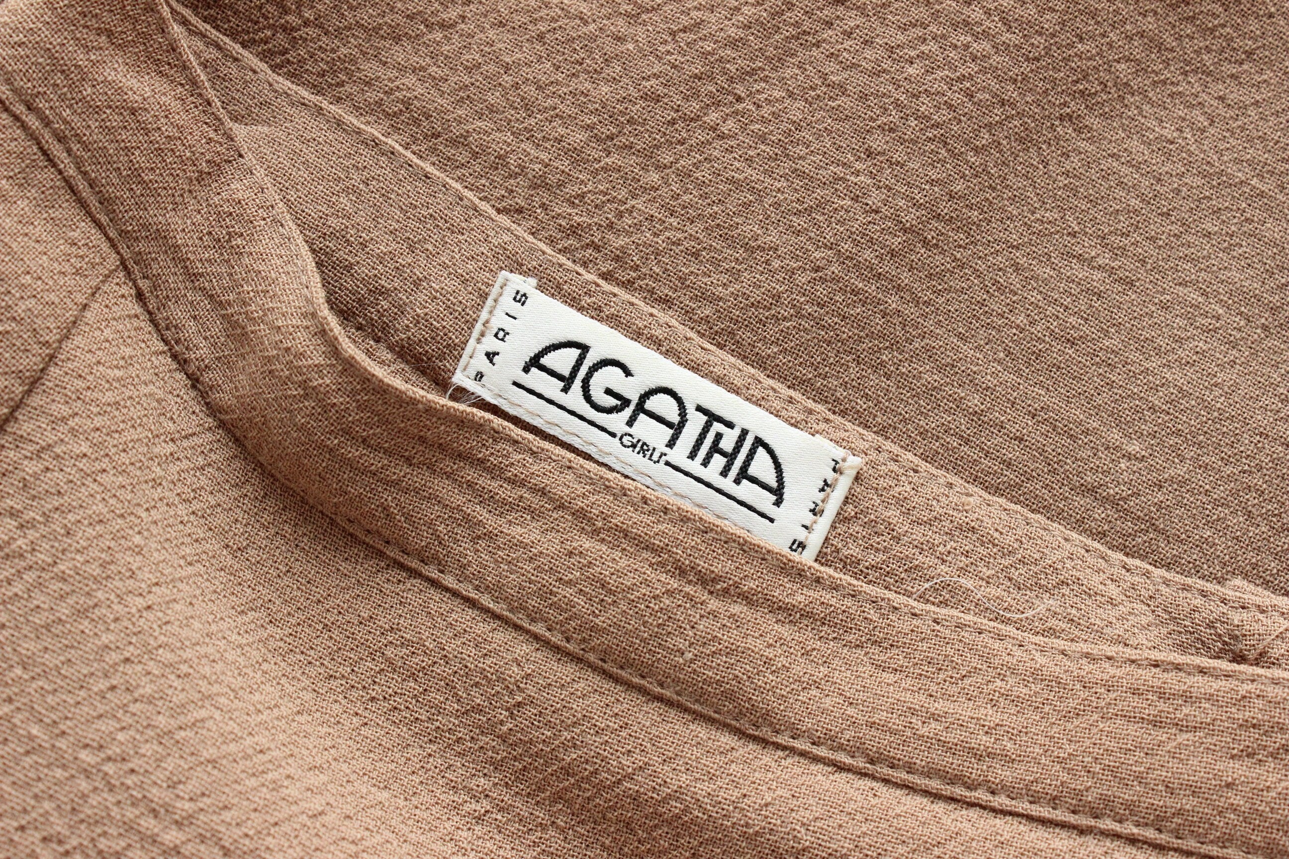 90s French Vintage Caramel Pure Wool Mini Skirt by 'Agatha Paris'