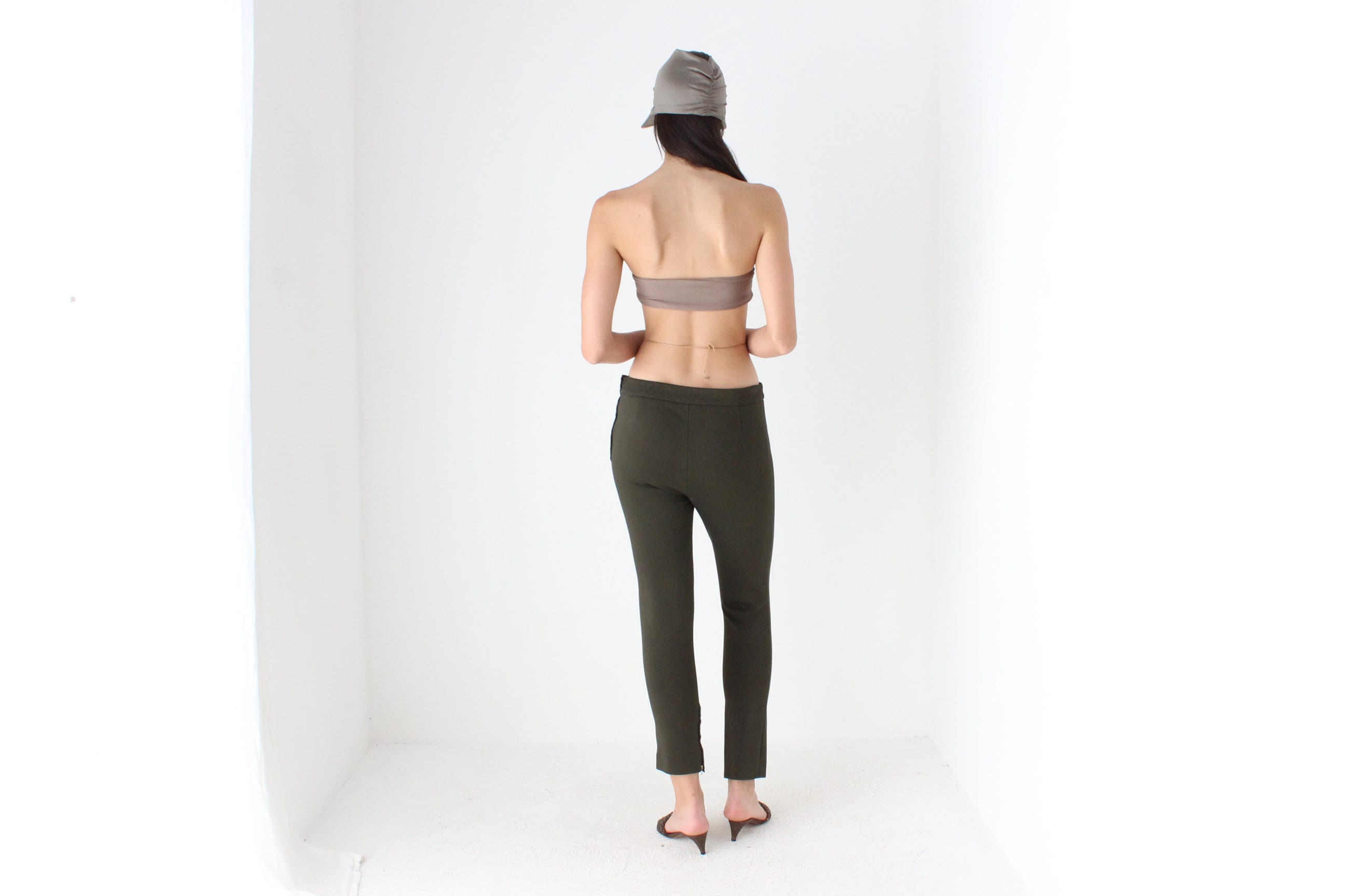 2000s VALENTINO Pure Wool Fitted Slim Scuba Stretch Pants