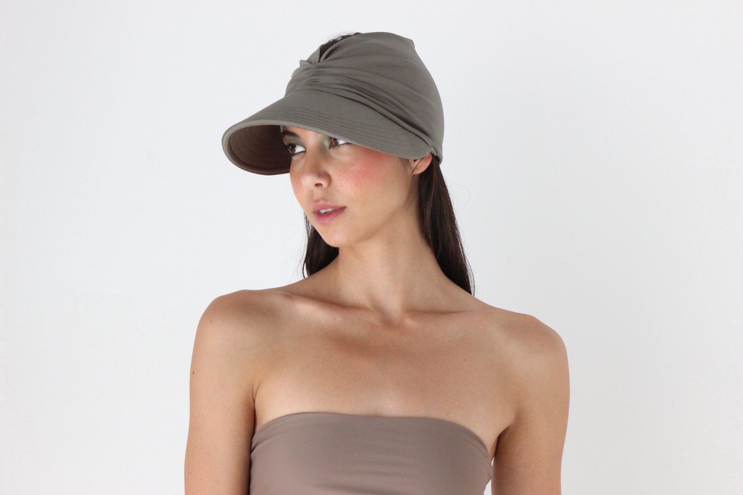 Funky 2000s Lycra Ruched Head Wrap / Visor