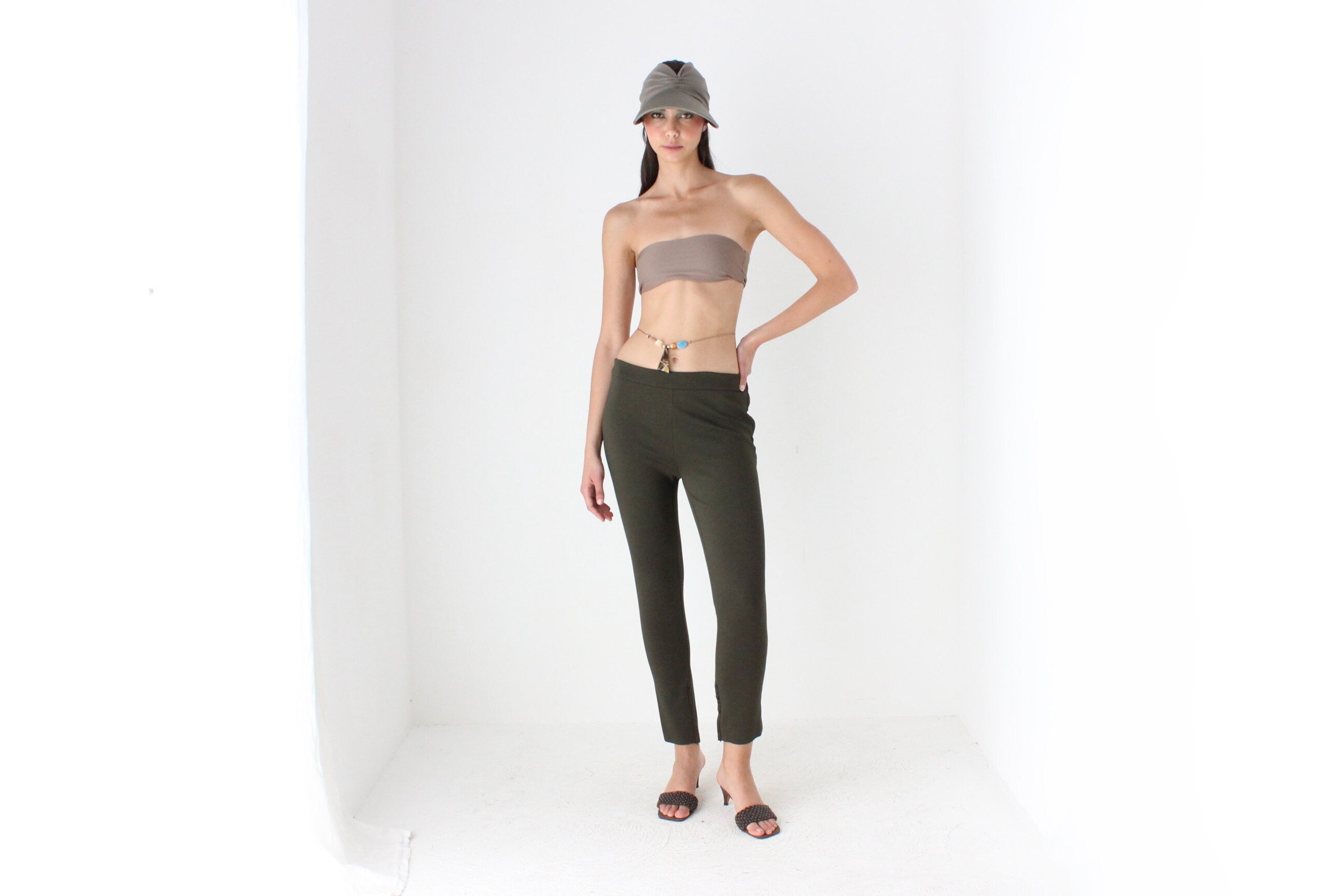 Funky 2000s Lycra Ruched Head Wrap / Visor