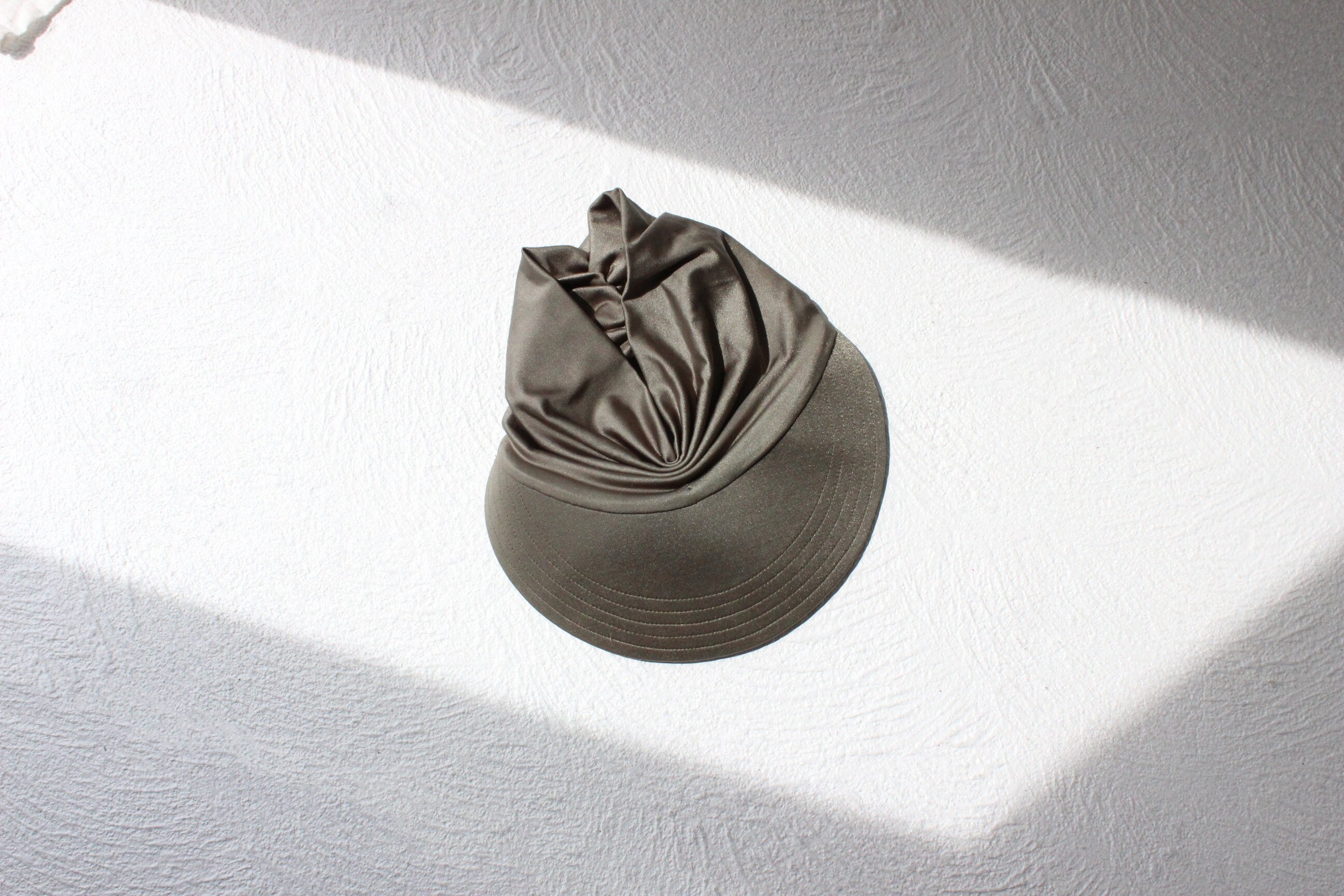 Funky 2000s Lycra Ruched Head Wrap / Visor