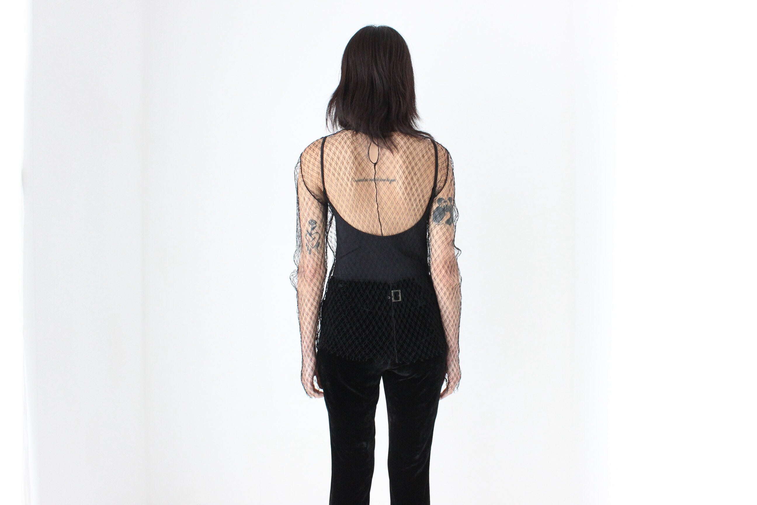 90s DOLCE & GABBANA Highly Collectible Sheer Fishnet Top