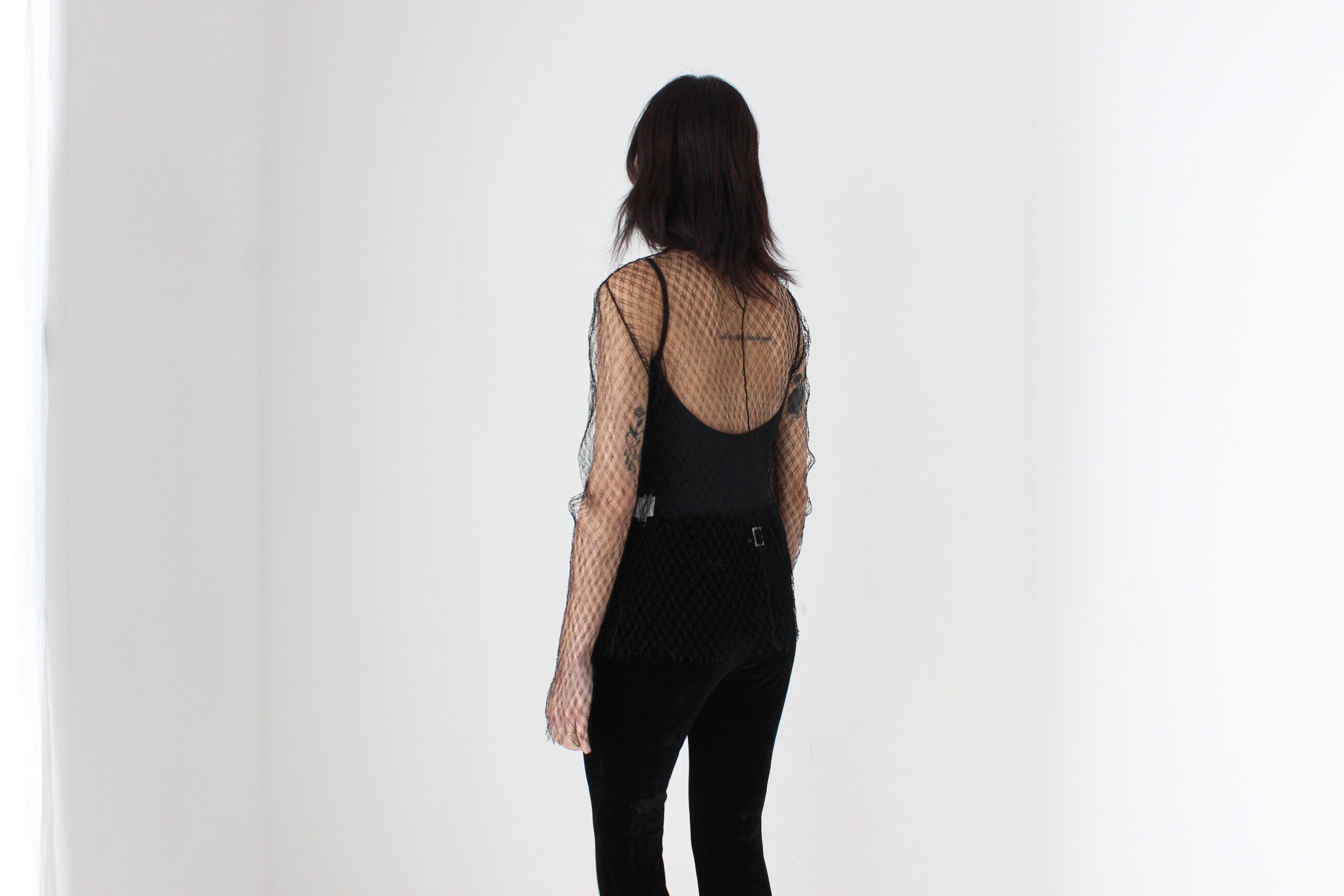 90s DOLCE & GABBANA Highly Collectible Sheer Fishnet Top