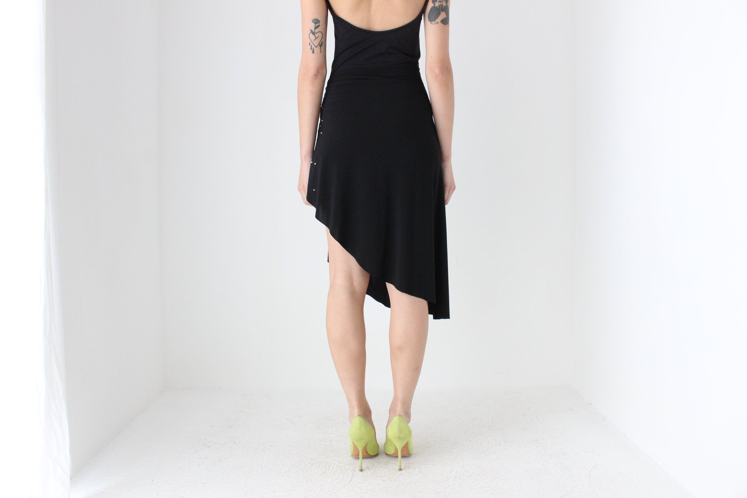 Funky Y2K Bejewelled O-Ring Slinky Party Skirt