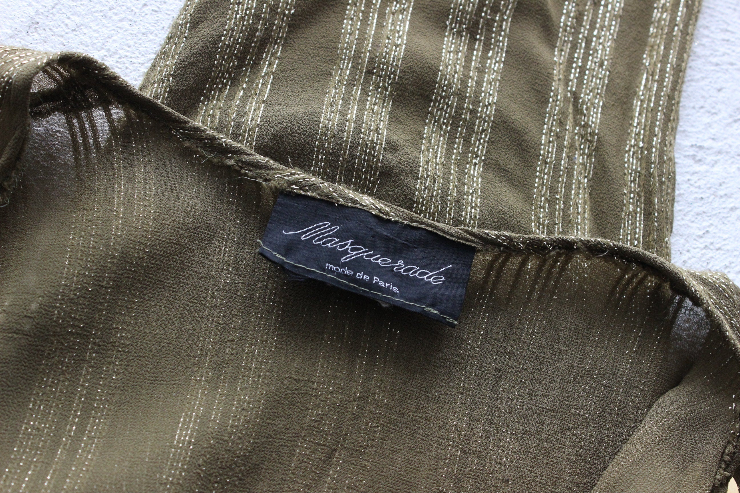 70s Rayon Metallic Lamé STUDIO 54 Plunge Neck Disco Jumpsuit