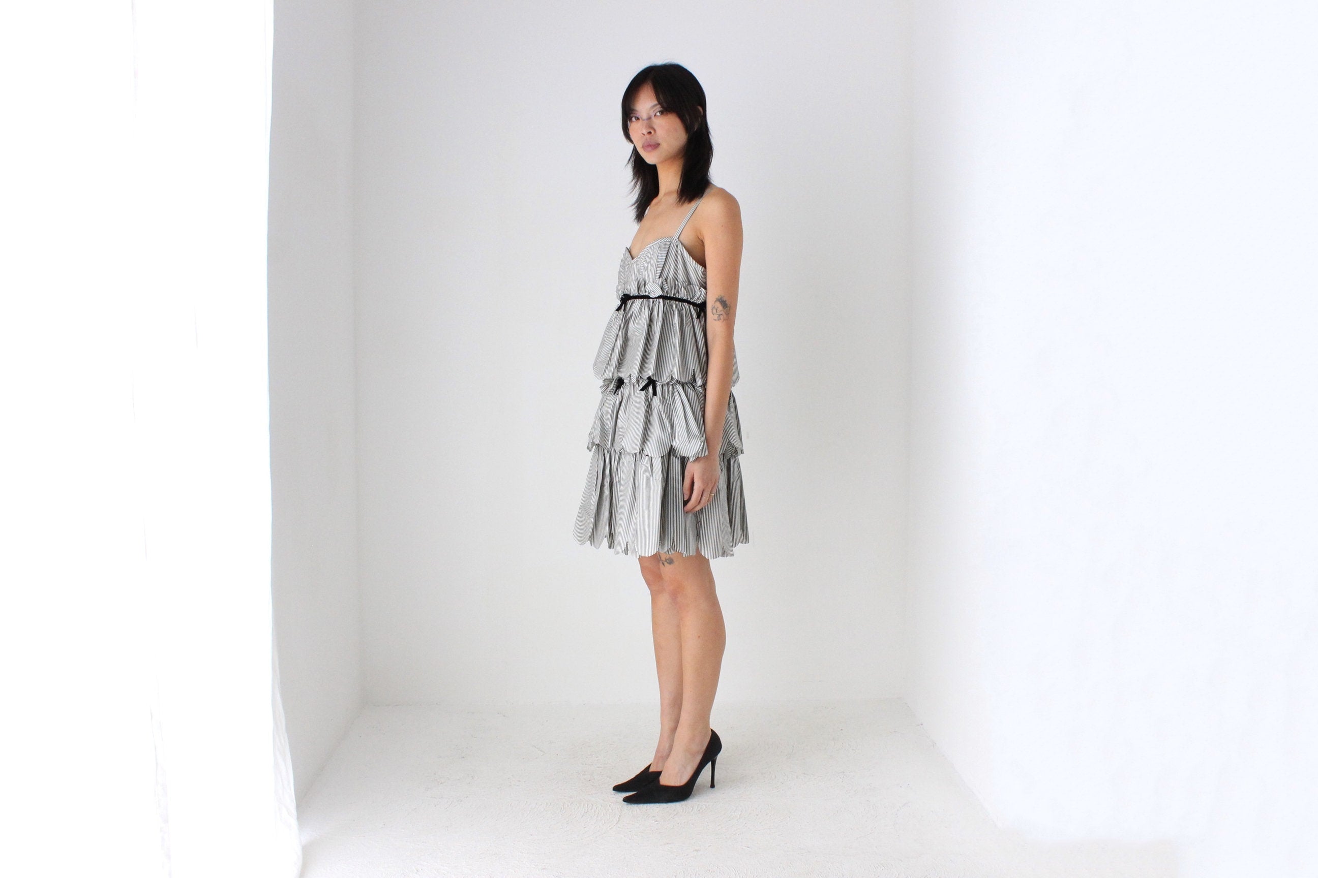 Y2K MARC JACOBS Silk Taffeta Voluminous Ruffle Dress