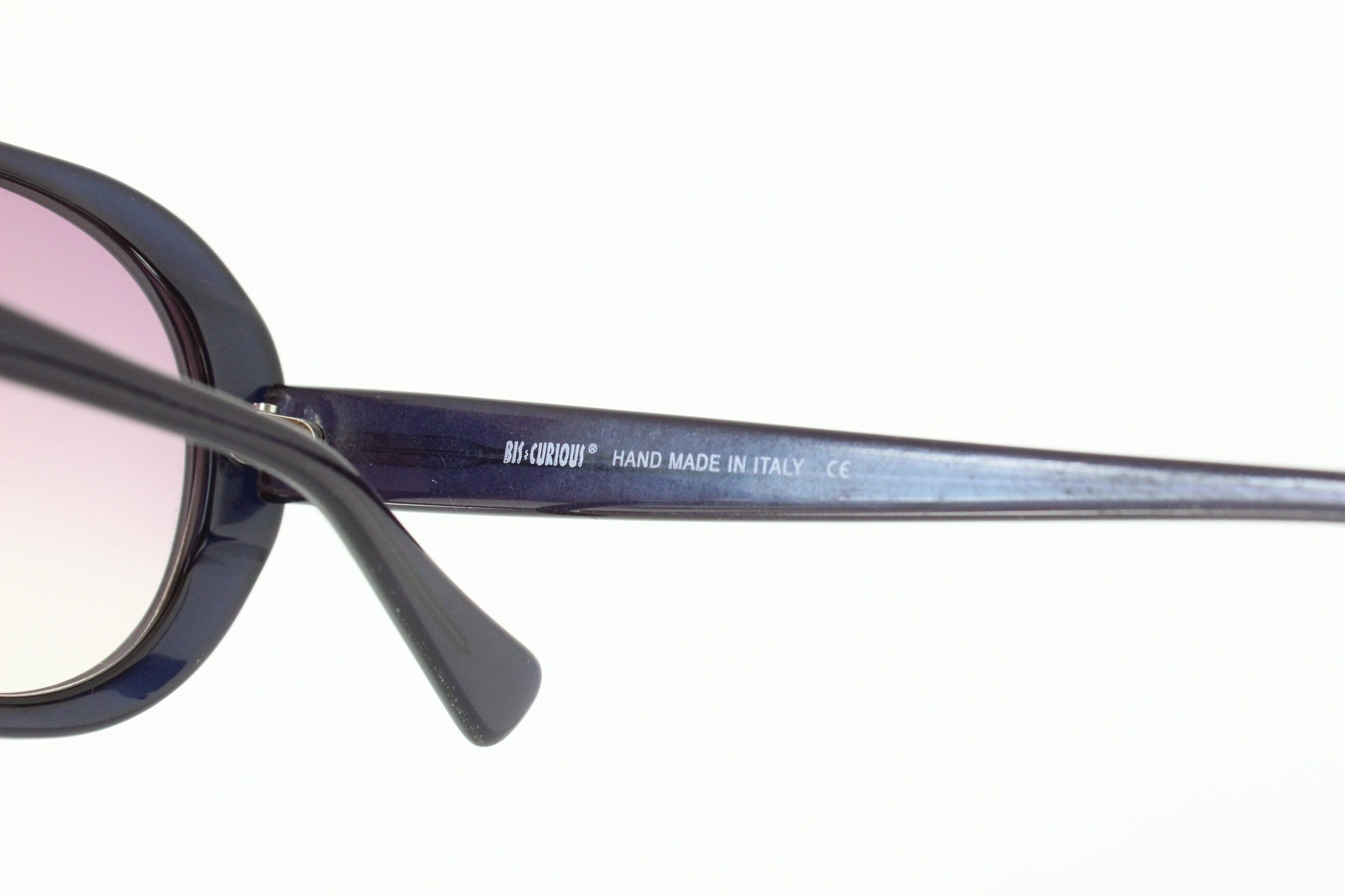 2000s Handmade Italian Vintage Resin Aviator Sunglasses