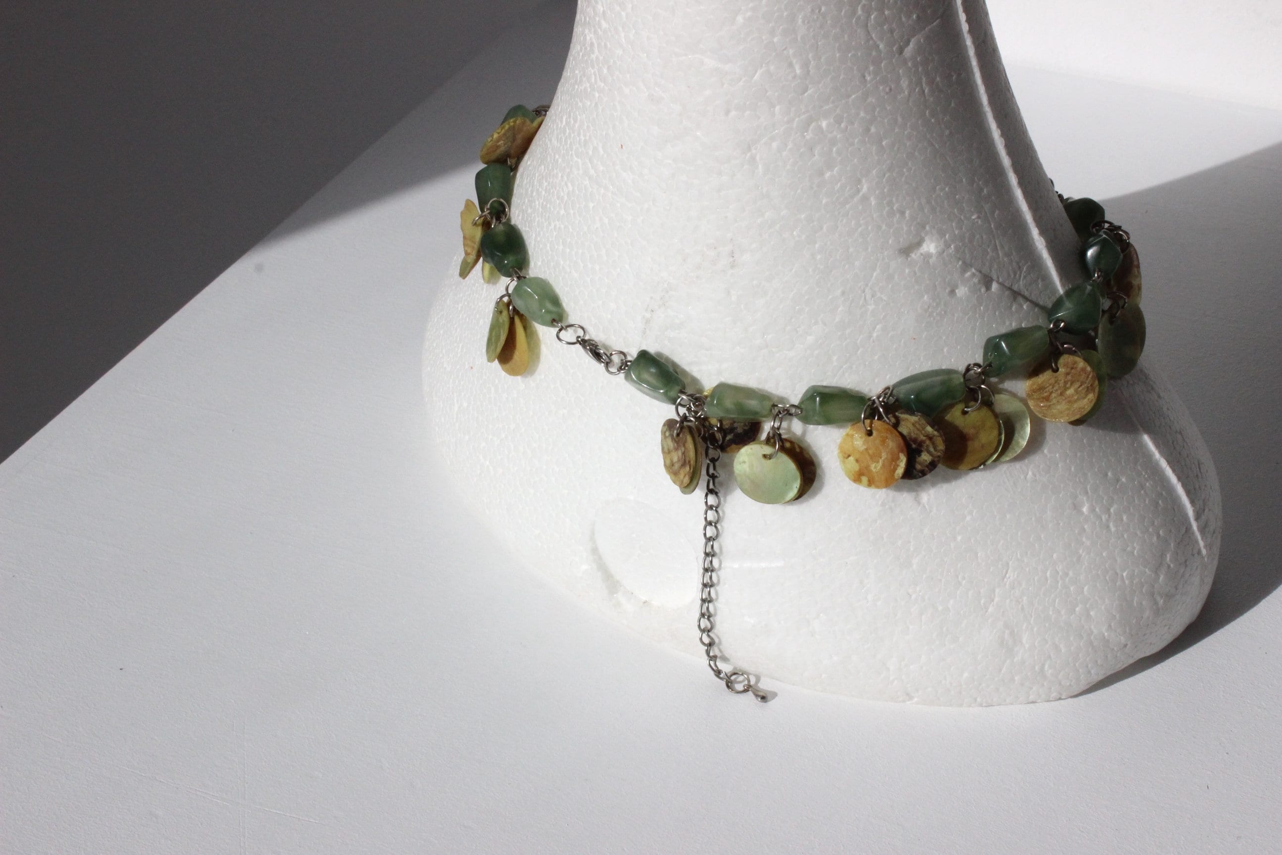 90s Capiz Shell / Mother of Pearl Disc Choker