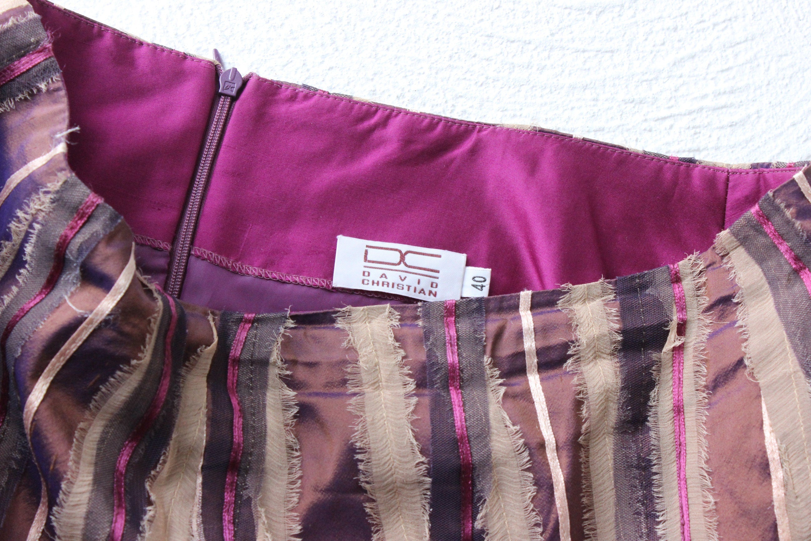 Y2K Textured Silk 3D Knee Length Skirt