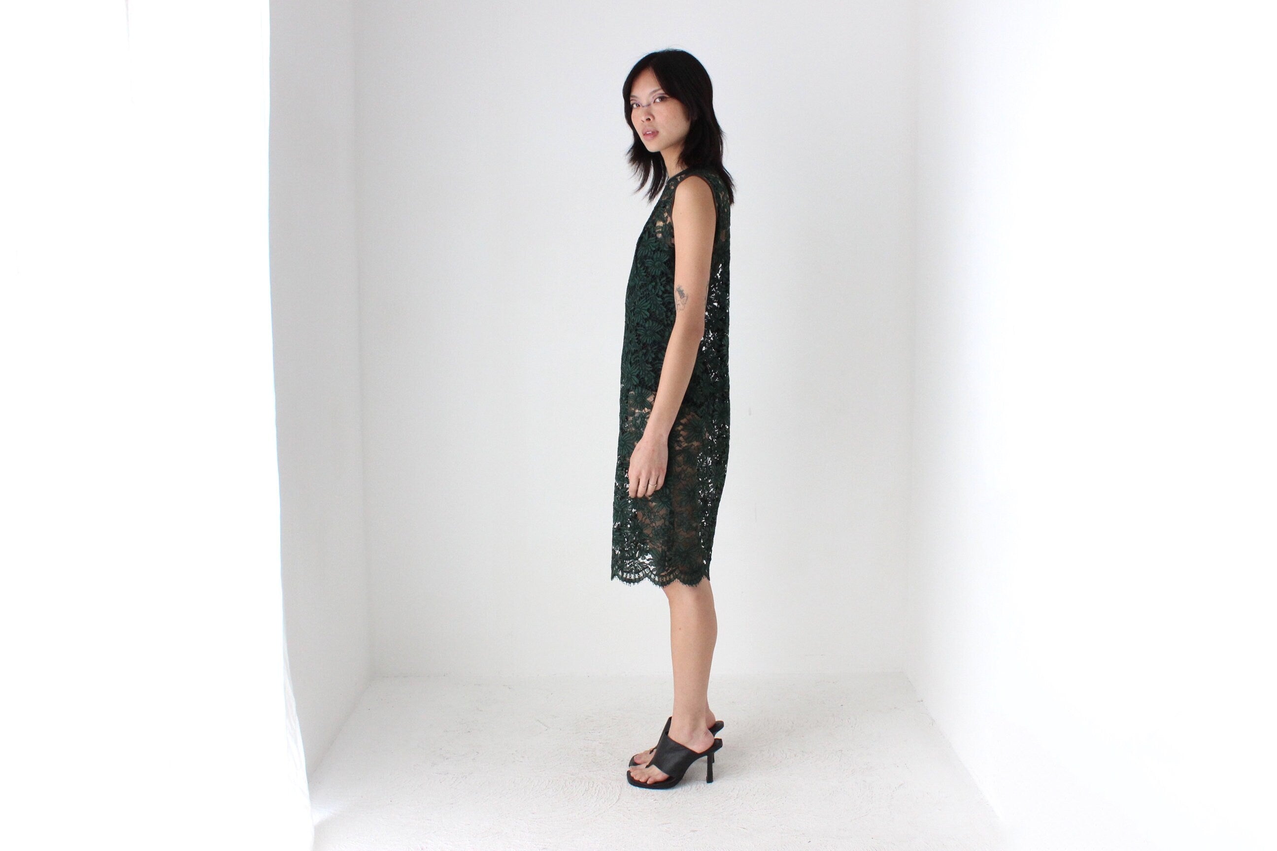 60s Italian Vintage Sheer Lace Dress