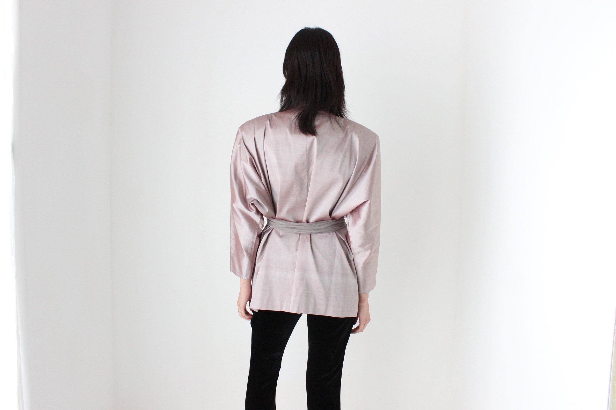 80s Mr Roboto Bold Shoulder Space Age Metallic Jacket