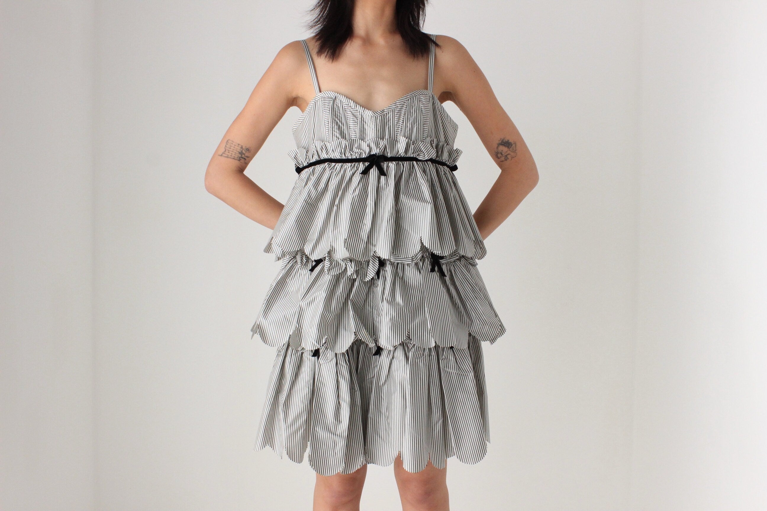 Y2K MARC JACOBS Silk Taffeta Voluminous Ruffle Dress