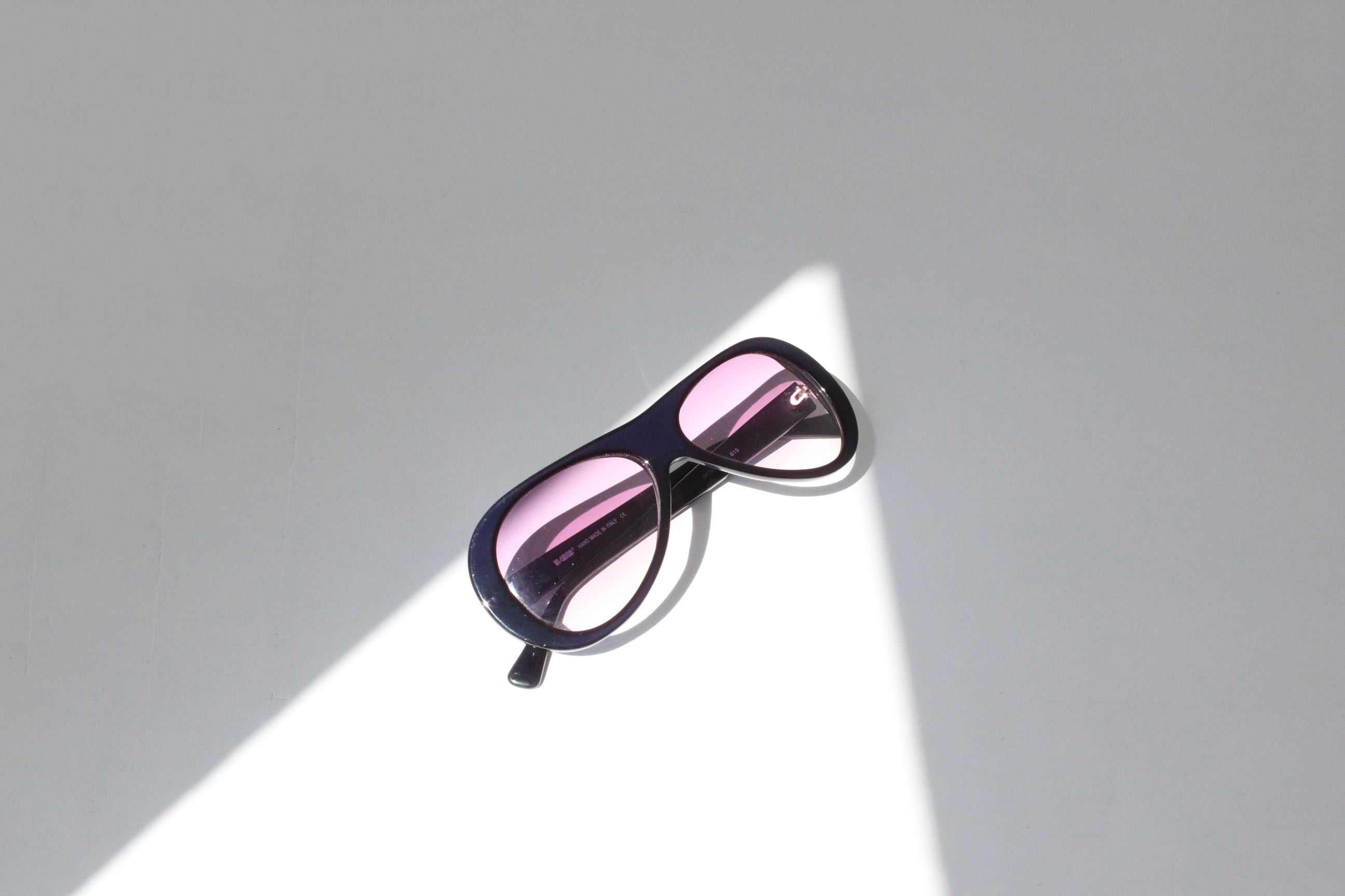 2000s Handmade Italian Vintage Resin Aviator Sunglasses