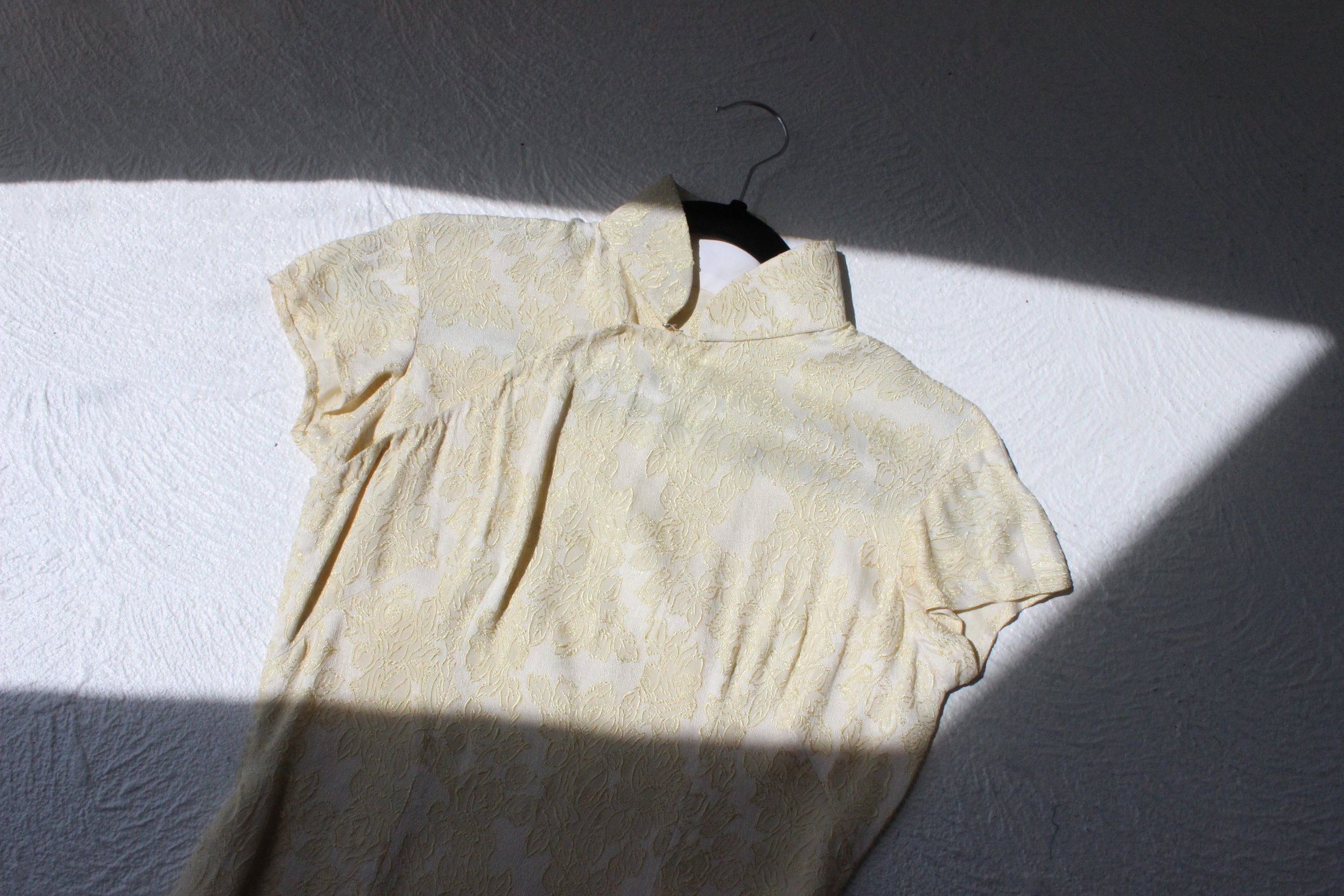 80s Custom Hong Kong Made Cheongsam Collar Fitted Dress