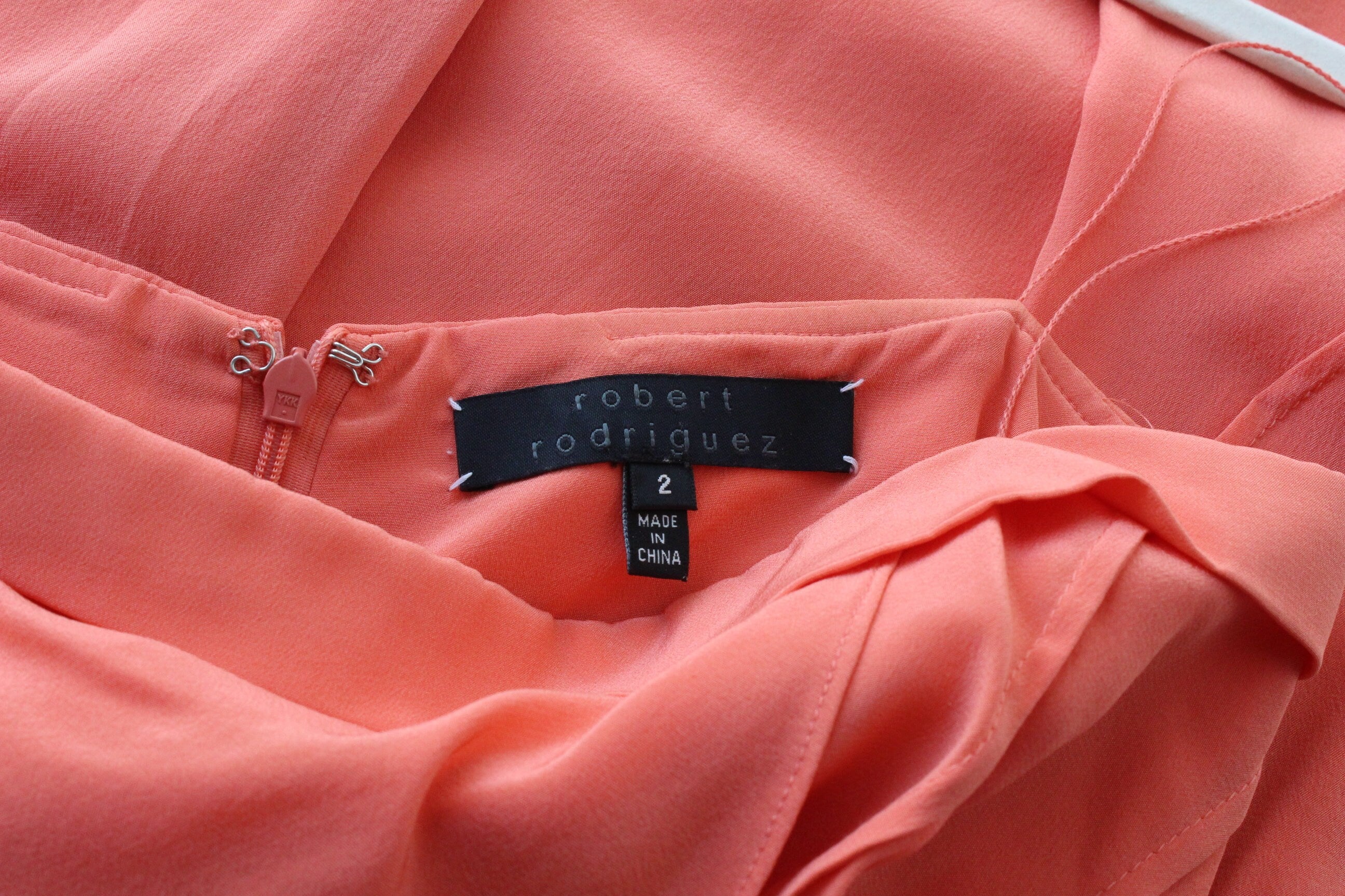 2000s ROBERT RODRIGUEZ Silk 3D Ruffle Rosette Mini / Top