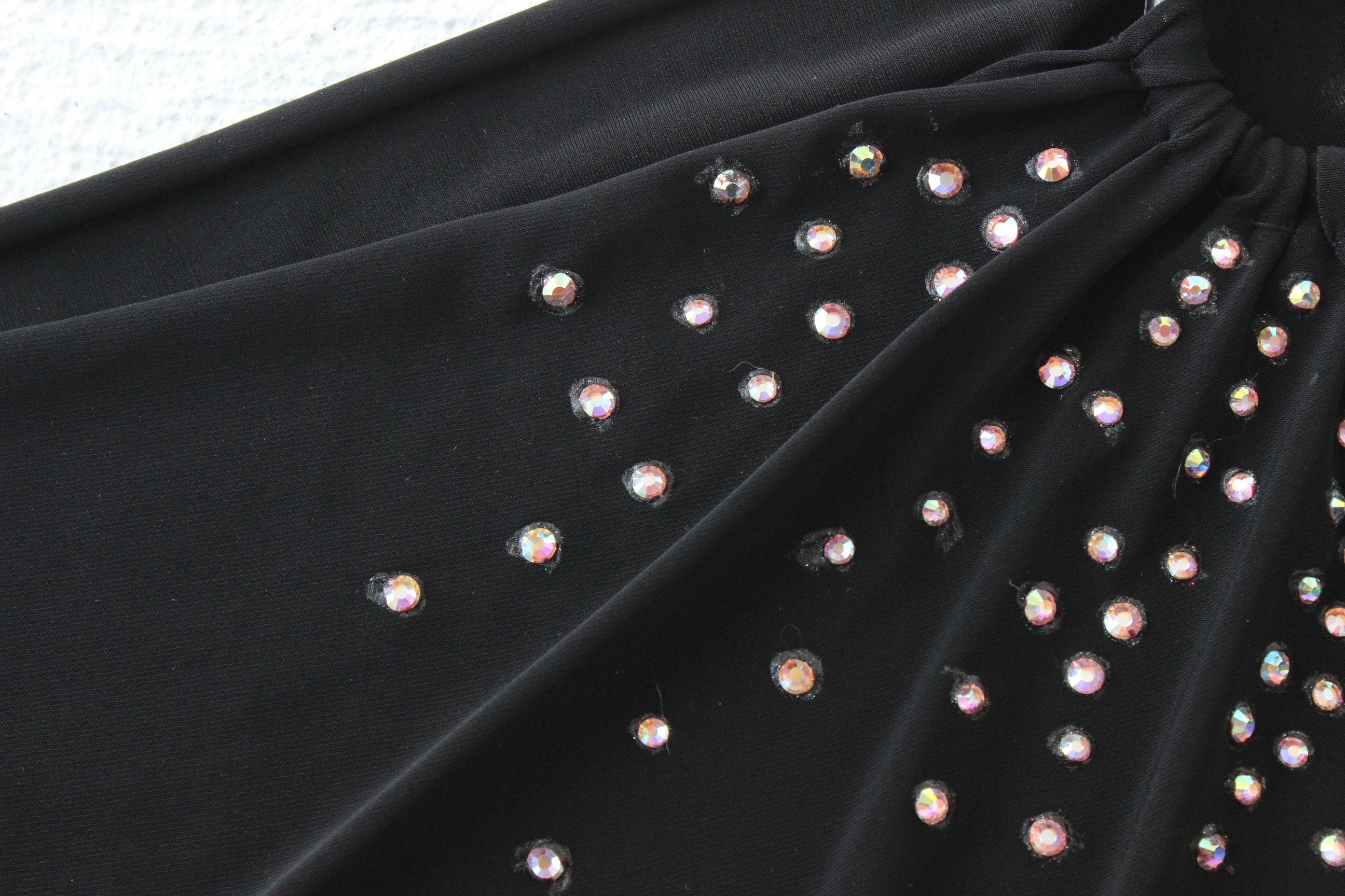 Funky Y2K Bejewelled O-Ring Slinky Party Skirt