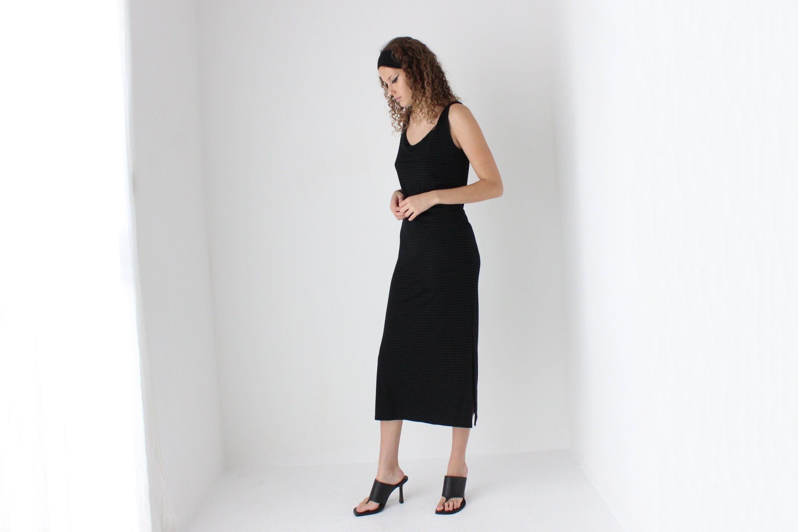 90s Simple Scoop Neck Tank Dress