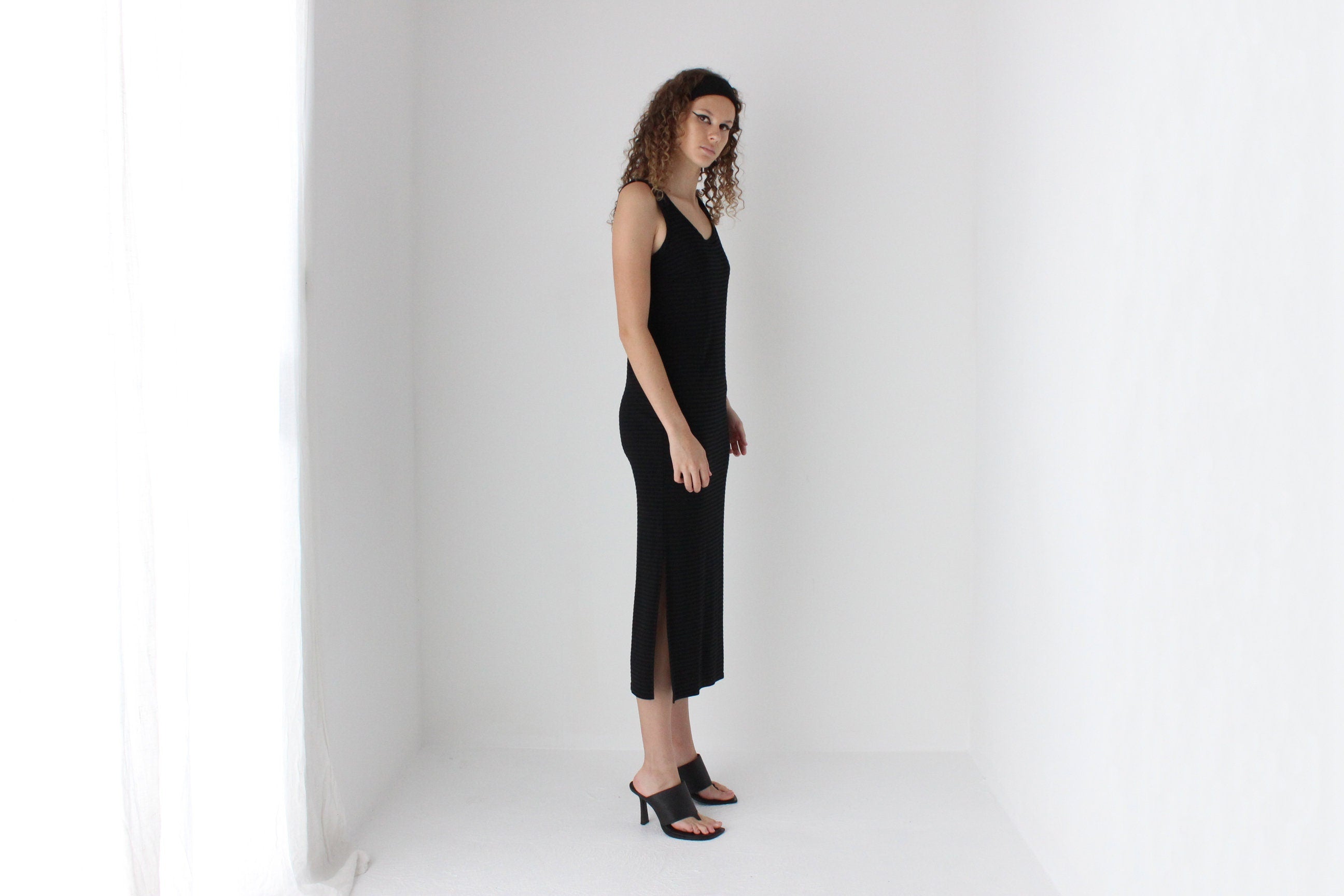 90s Simple Scoop Neck Tank Dress