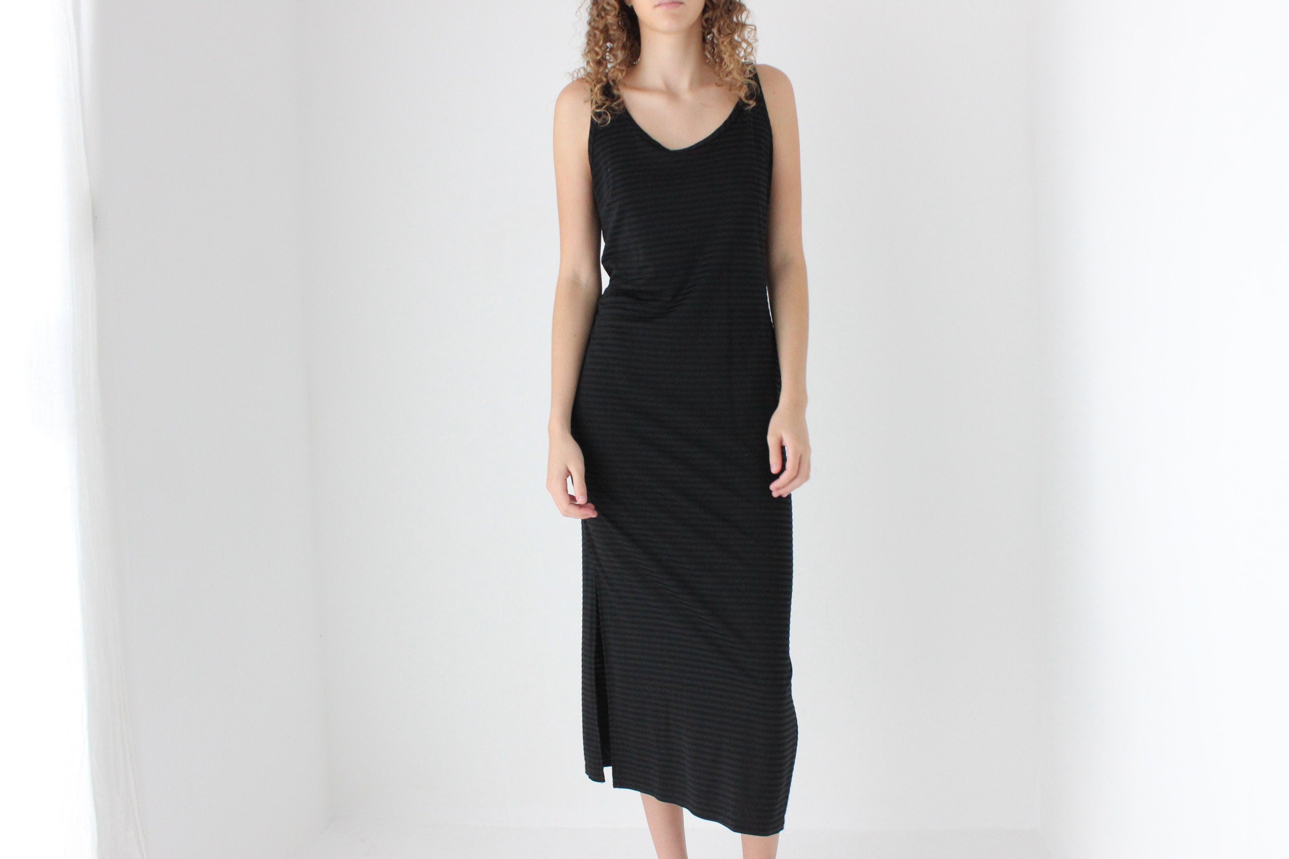 90s Simple Scoop Neck Tank Dress