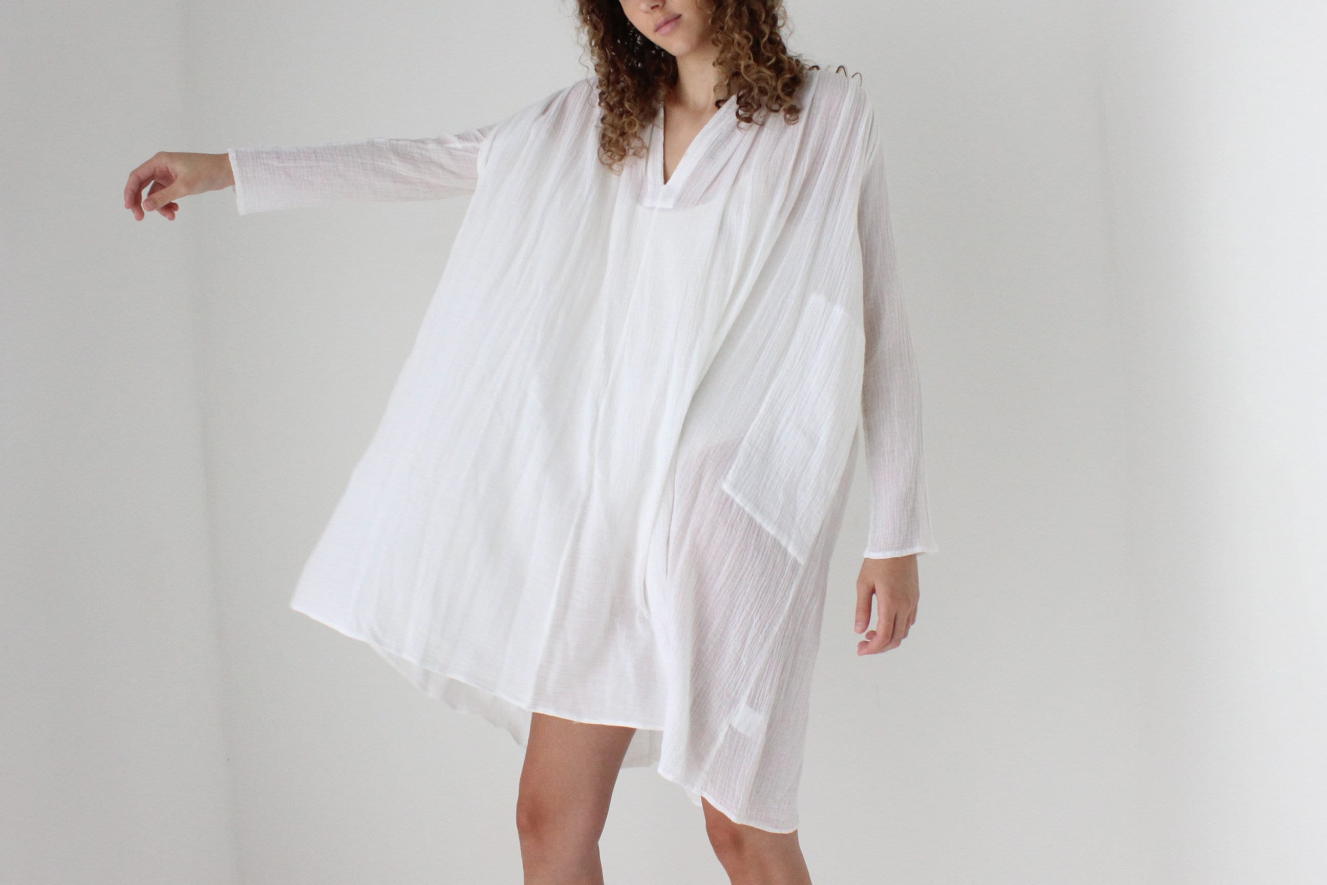 2000s Sunday Atelier Sheer Gauze Beach Dress