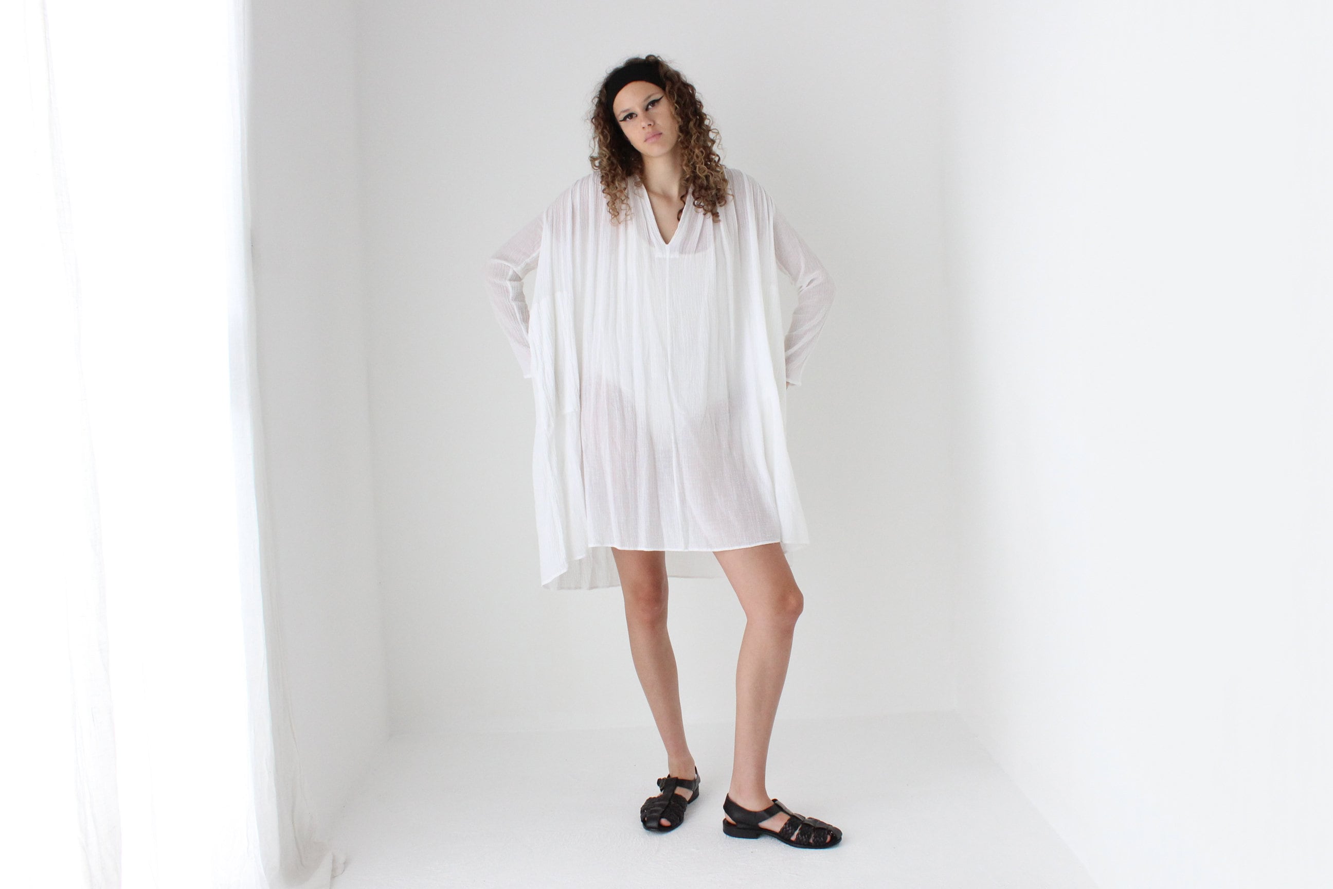 2000s Sunday Atelier Sheer Gauze Beach Dress