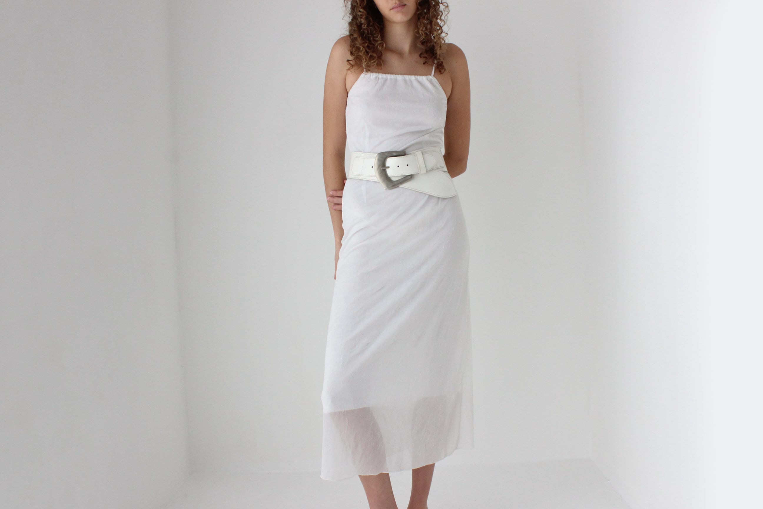 90s Layered Mesh Tank Dress