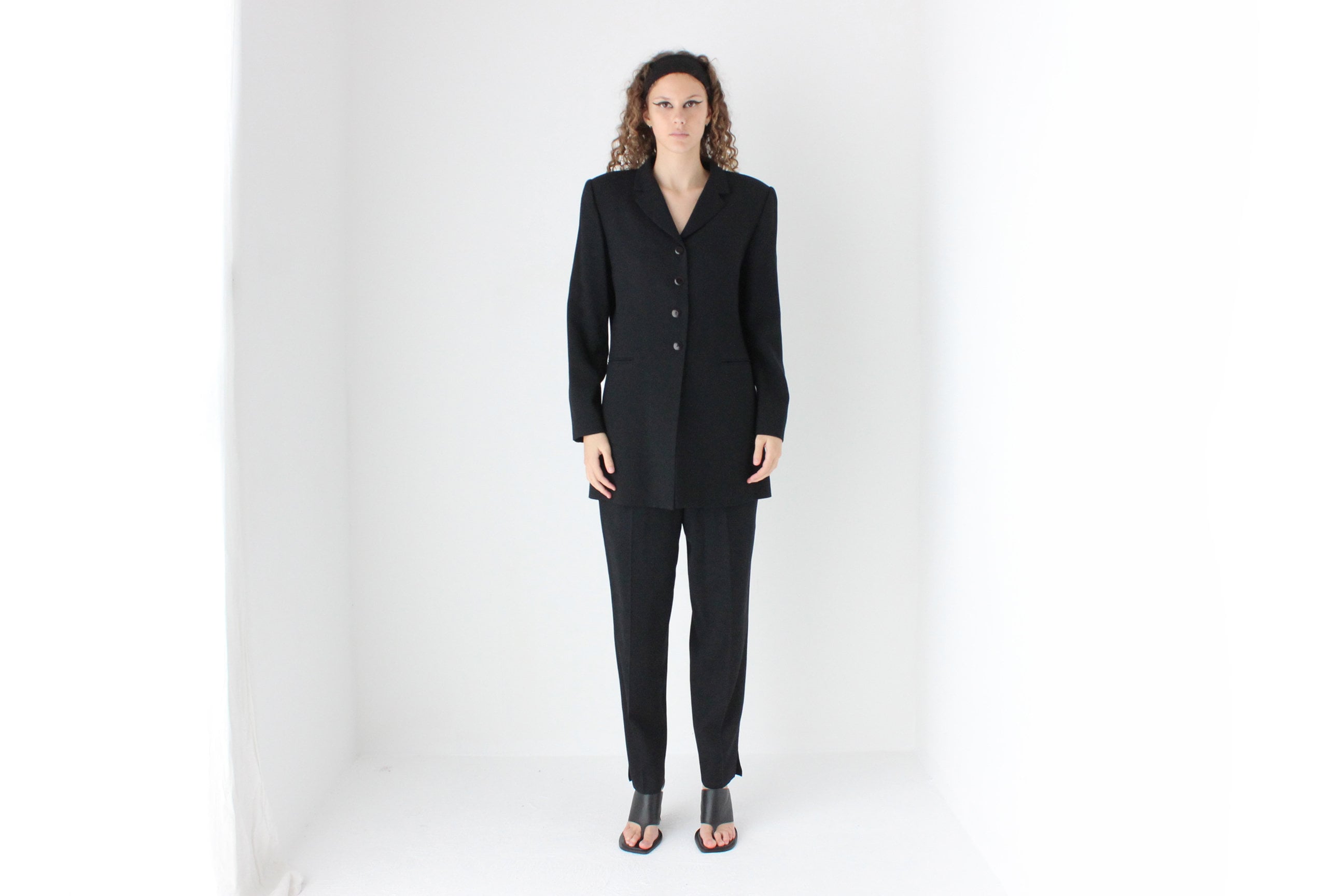 90s Pendelton Long Line Tailored Wool Pant Suit