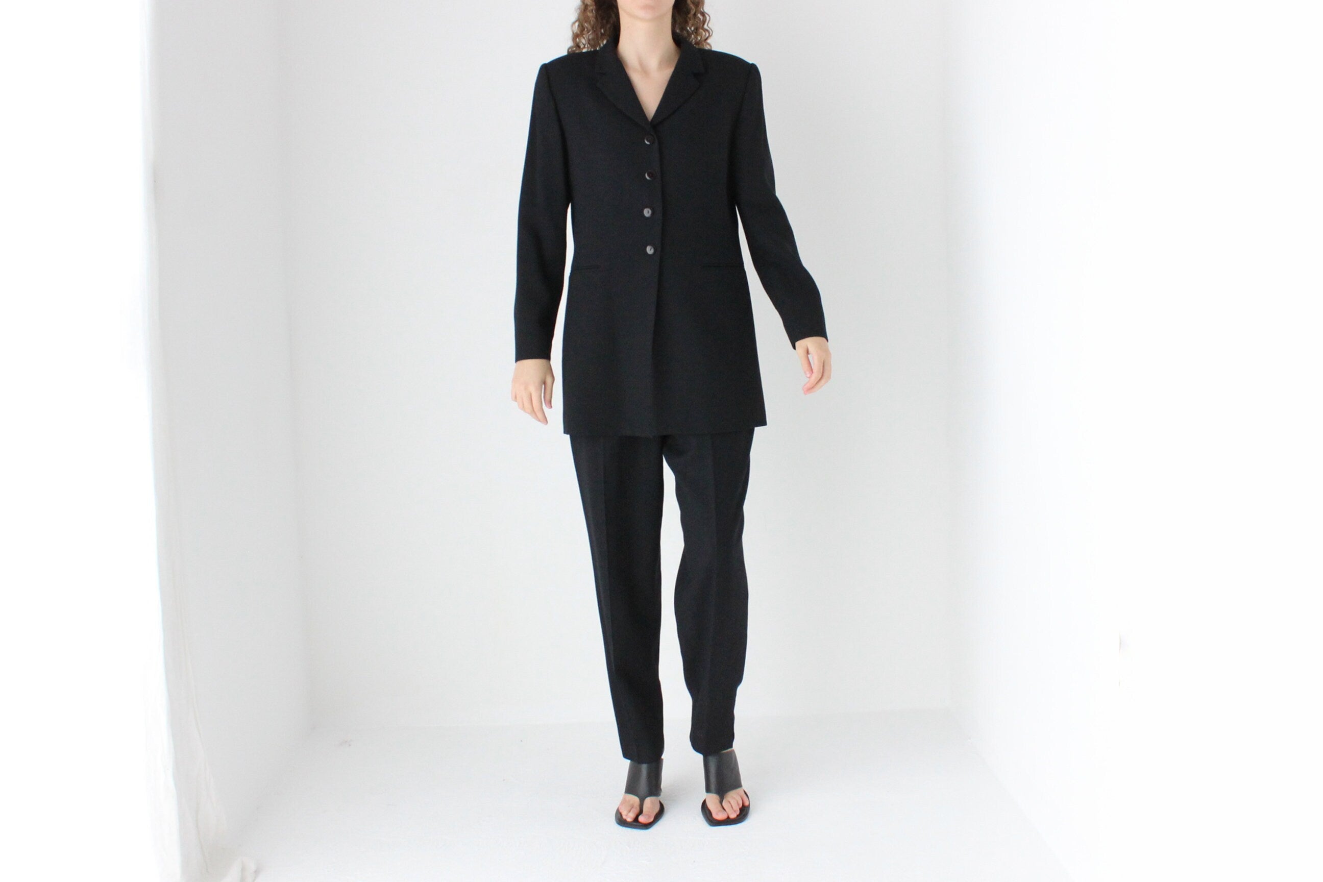 90s Pendelton Long Line Tailored Wool Pant Suit