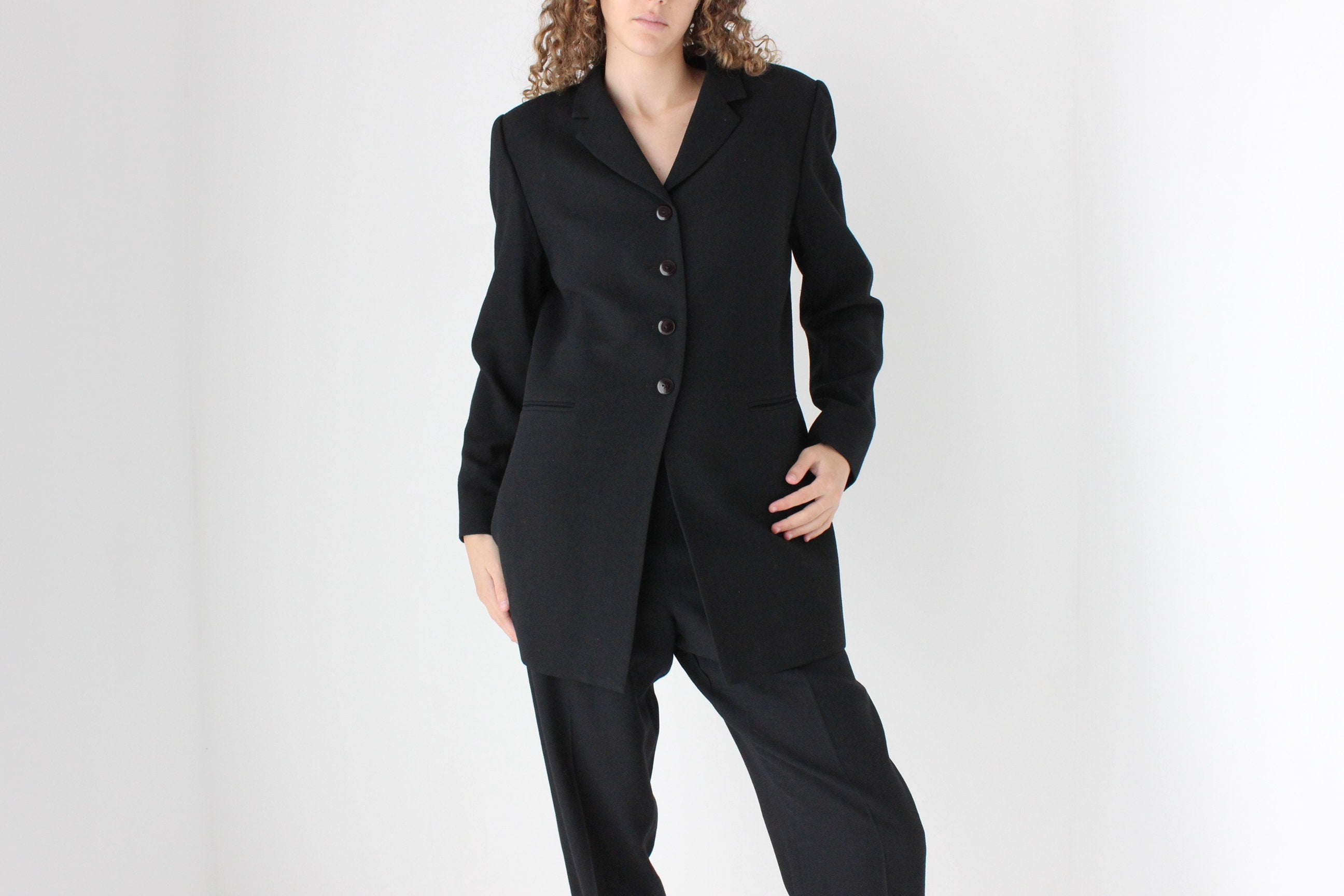 90s Pendelton Long Line Tailored Wool Pant Suit