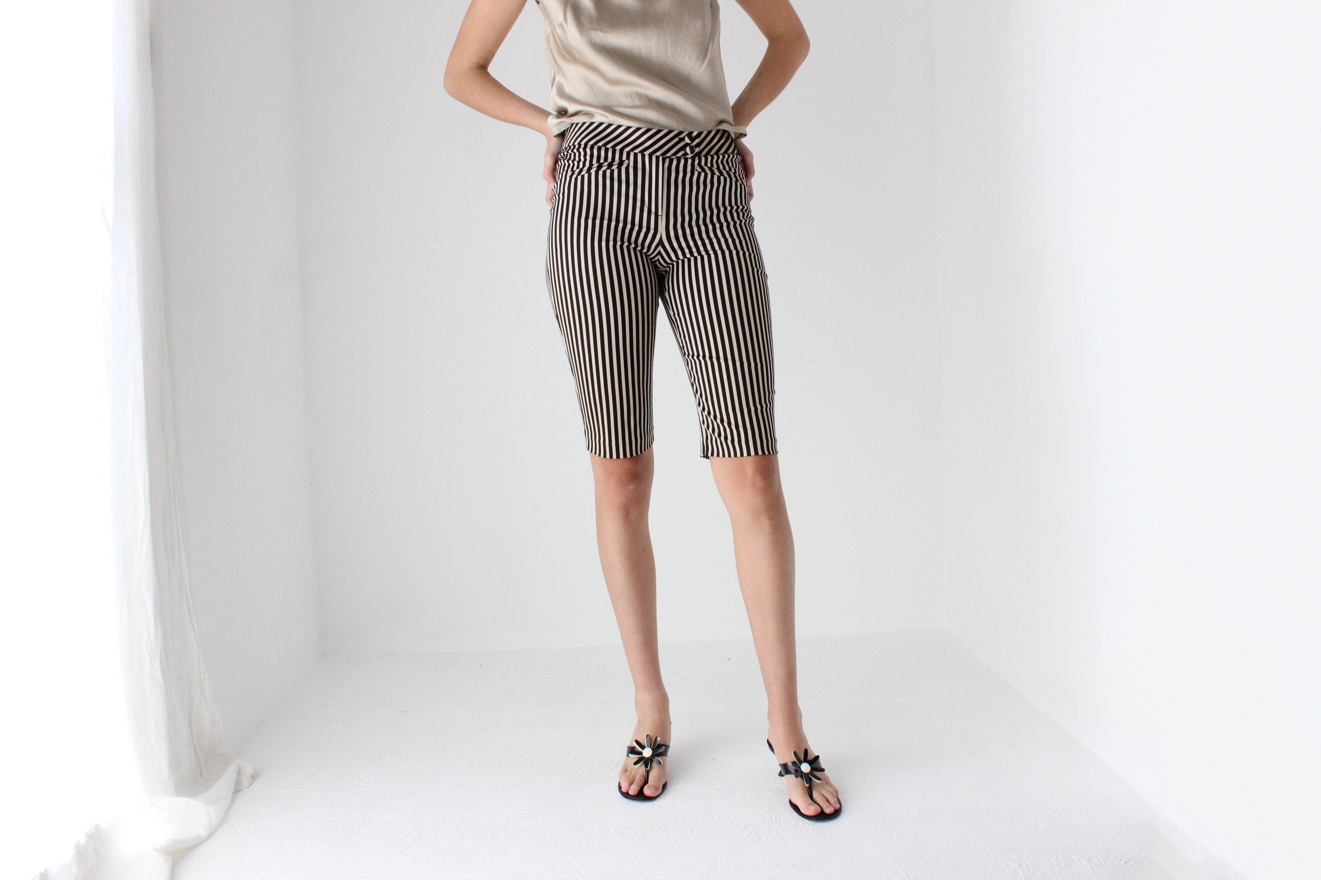 Y2K Striped Long Line Bermuda Shorts - MNZ Vibes