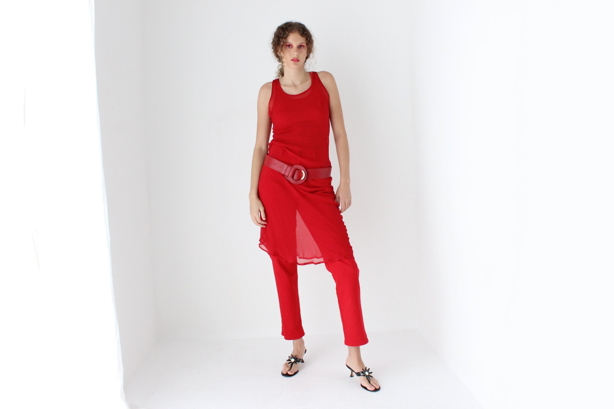 90s Quality Red Denim Jeans by Howard Showers
