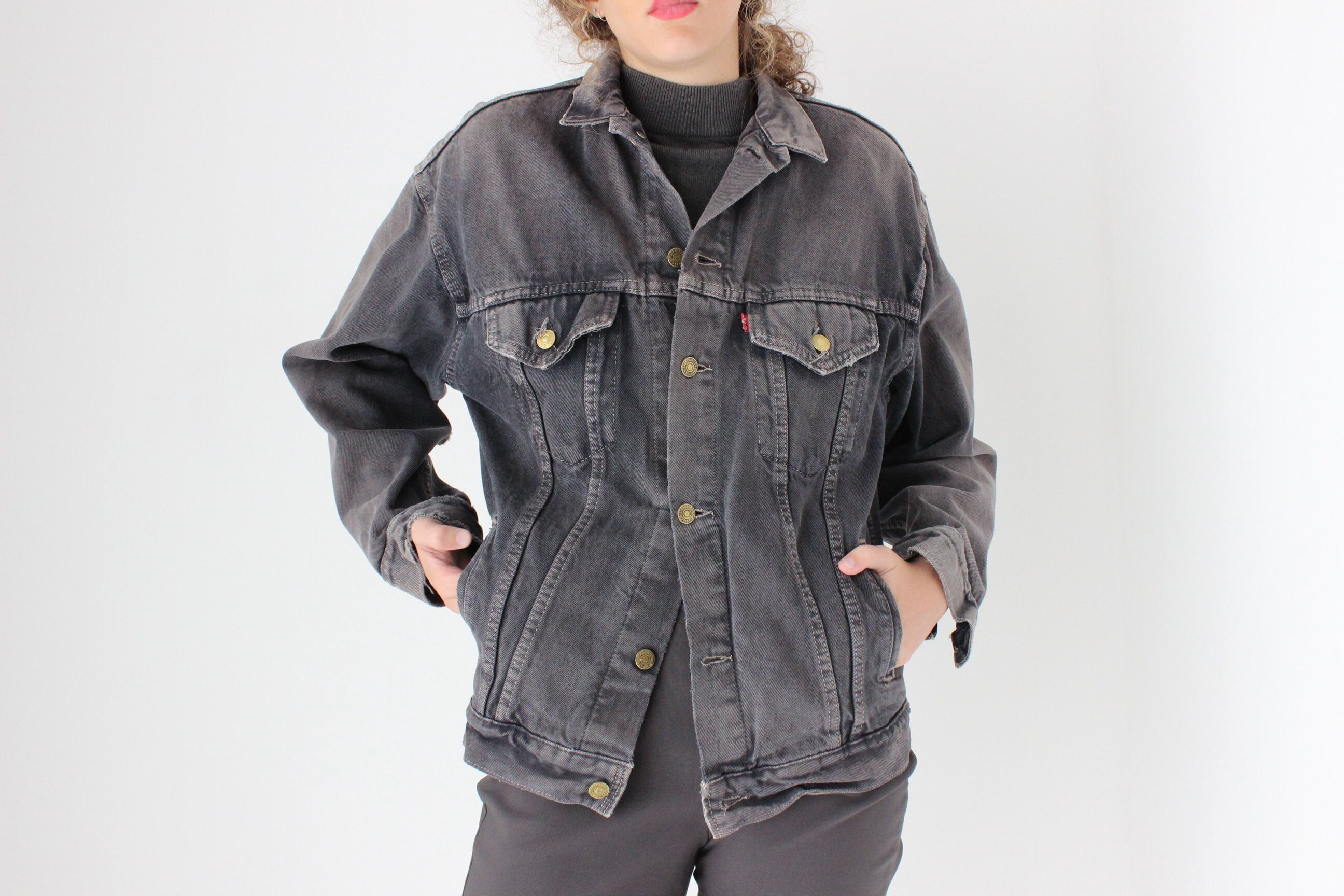 80s LEVIS Faded & Worn In Denim Trucker Jacket
