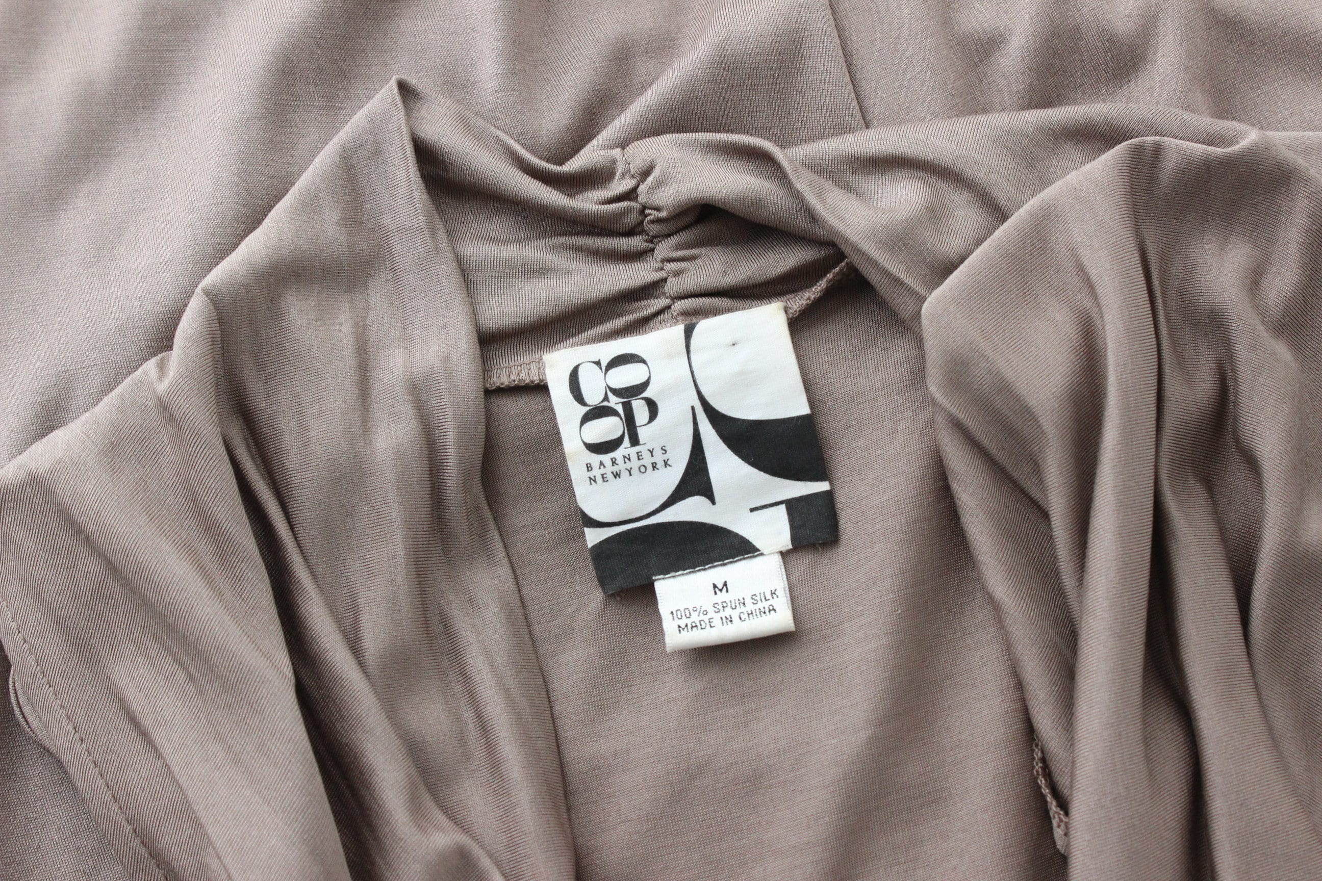 Y2K Spun Silk Gathered / Textured Origami Mini Dress