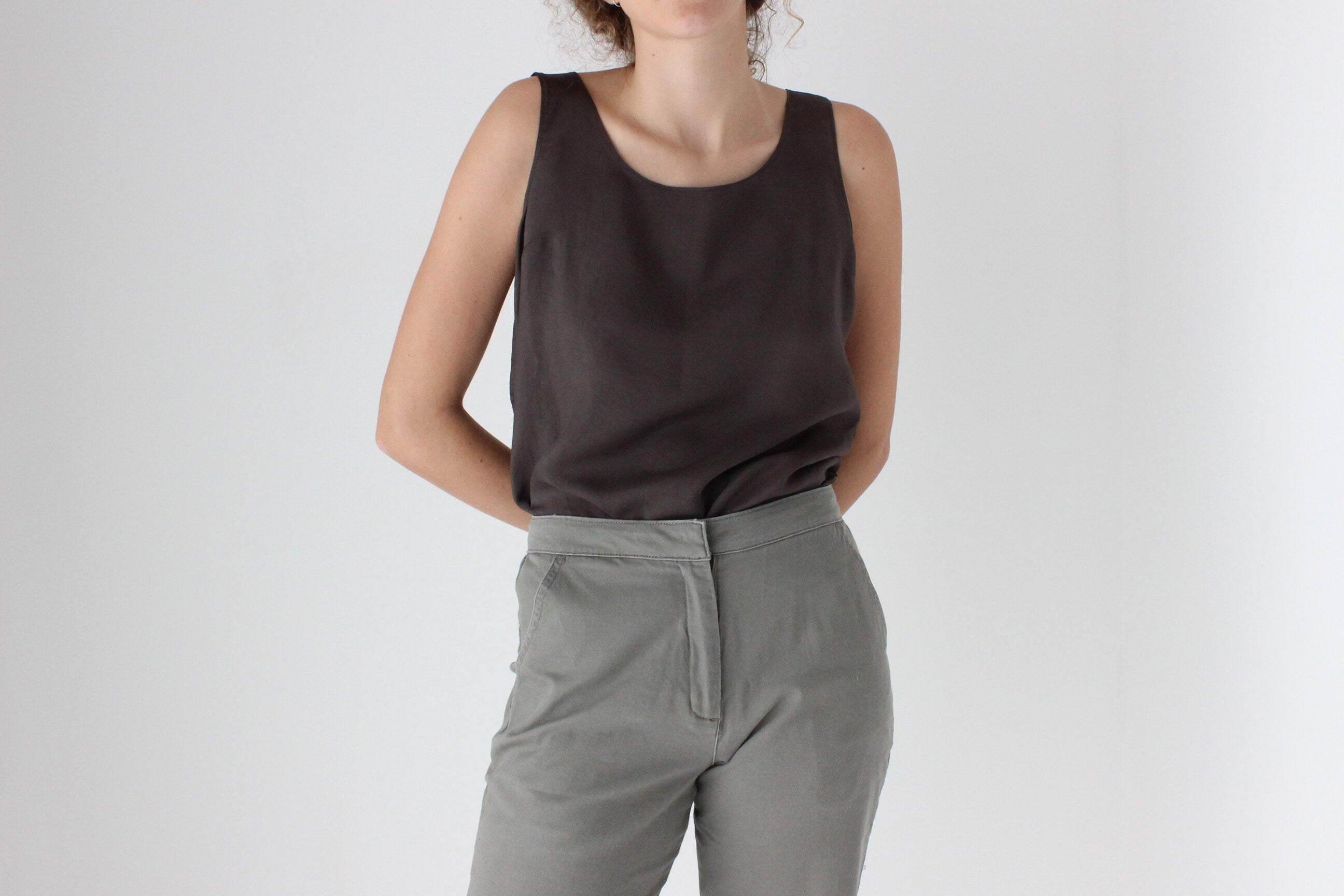 90s Relaxed Neutral Tank by Mosaic New Zealand