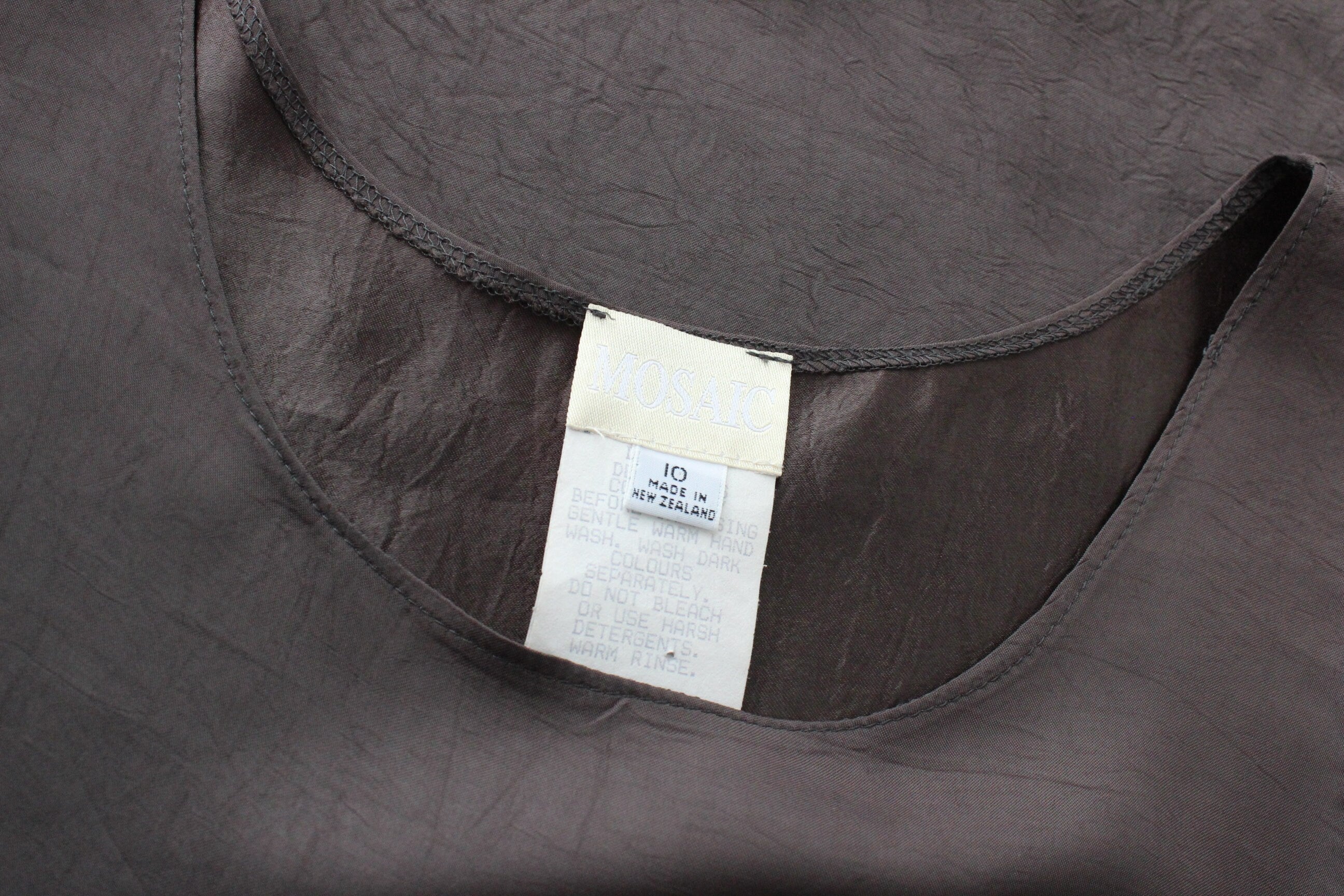 90s Relaxed Neutral Tank by Mosaic New Zealand