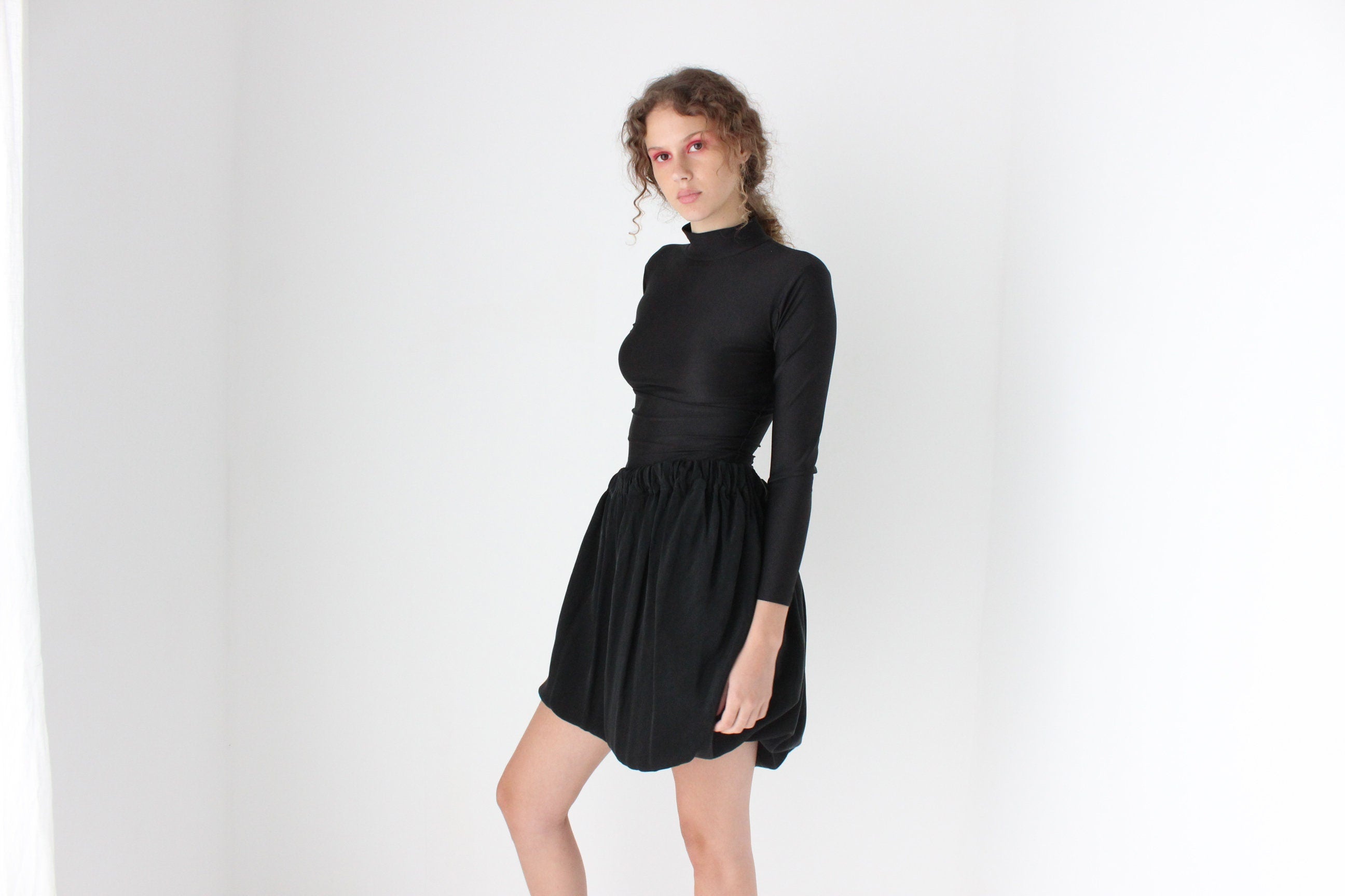 2000s Experimental Silk Bubble Skirt