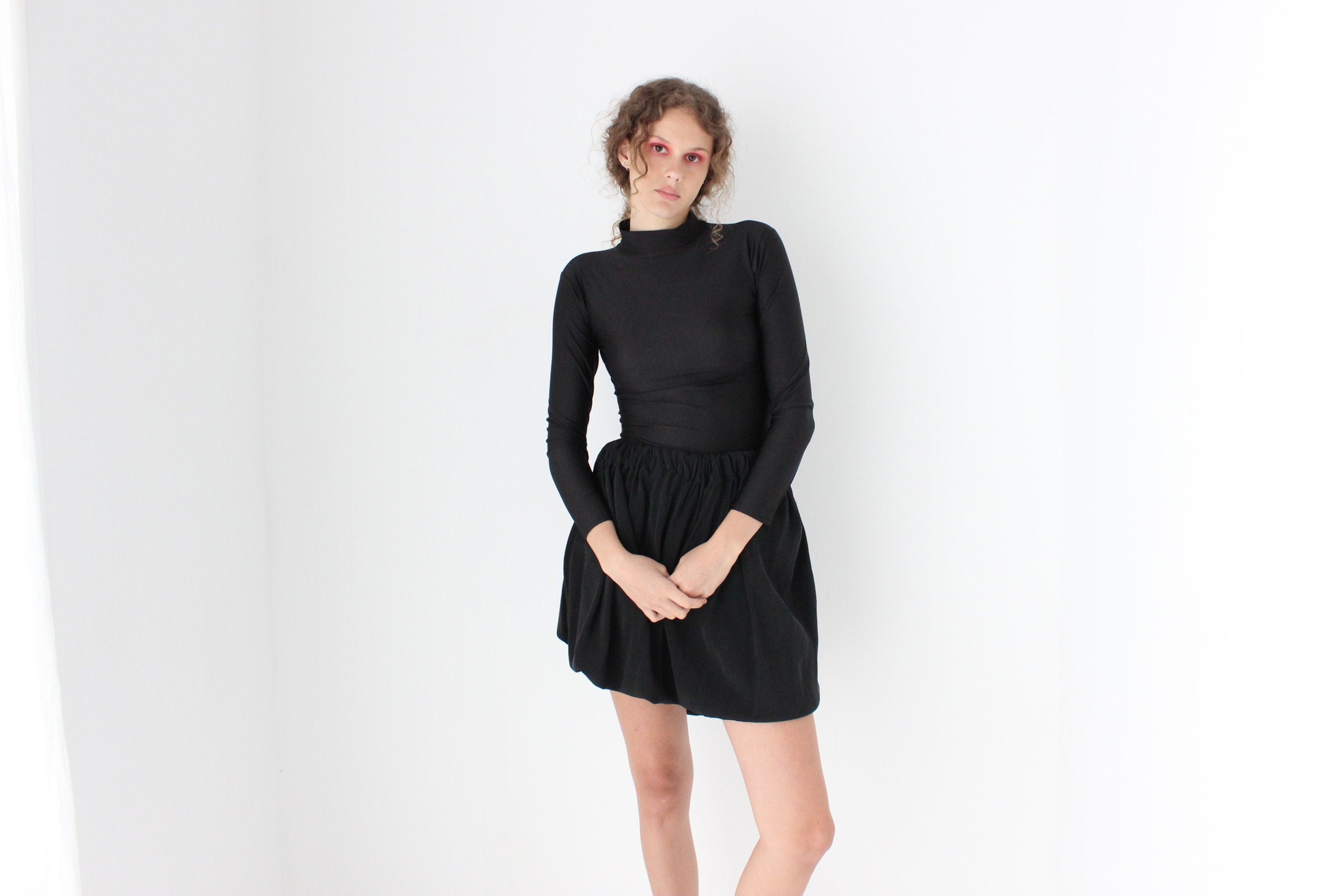 2000s Experimental Silk Bubble Skirt