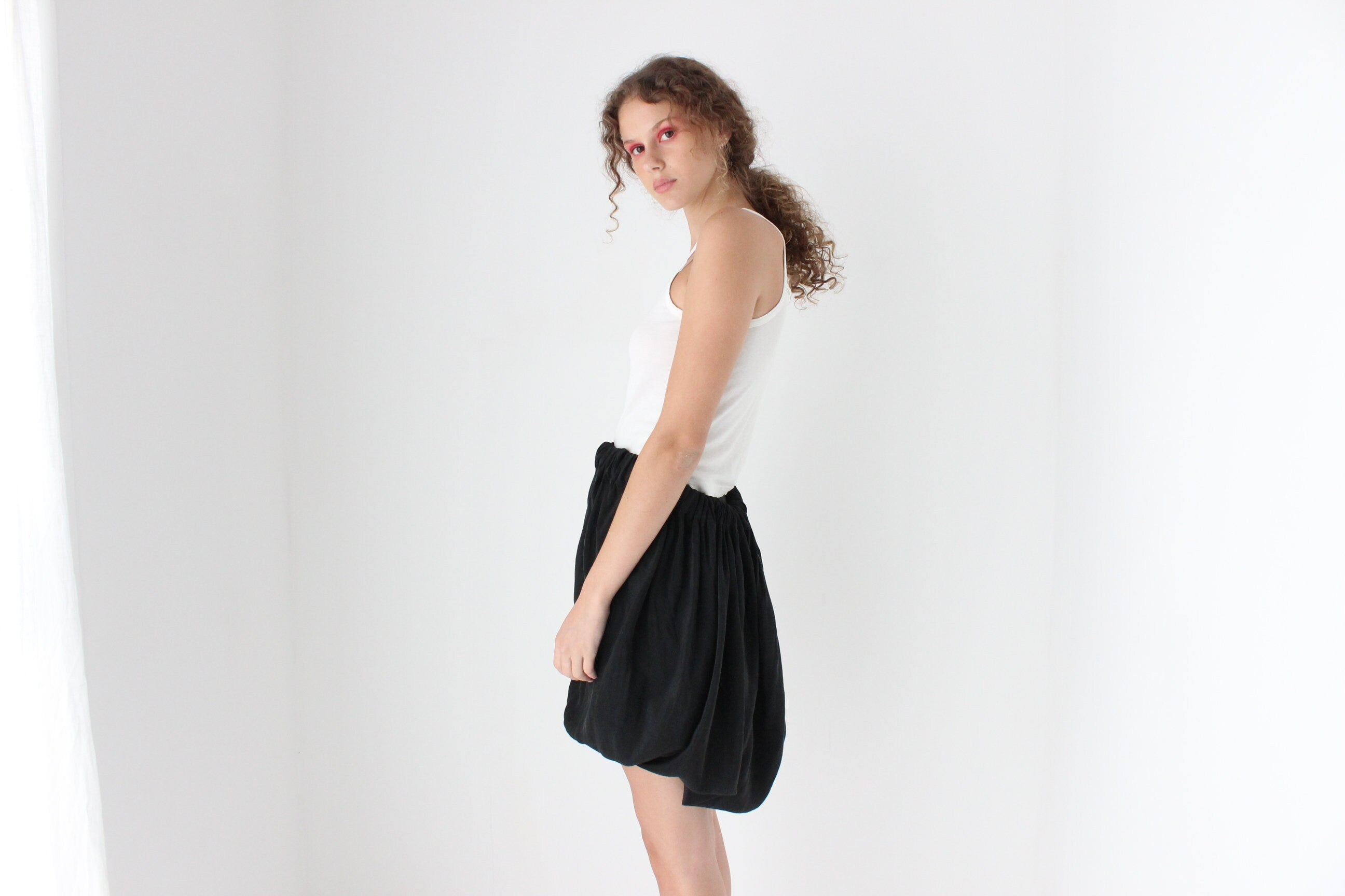 90s Thin Cotton Staple Minimal White Tank Top