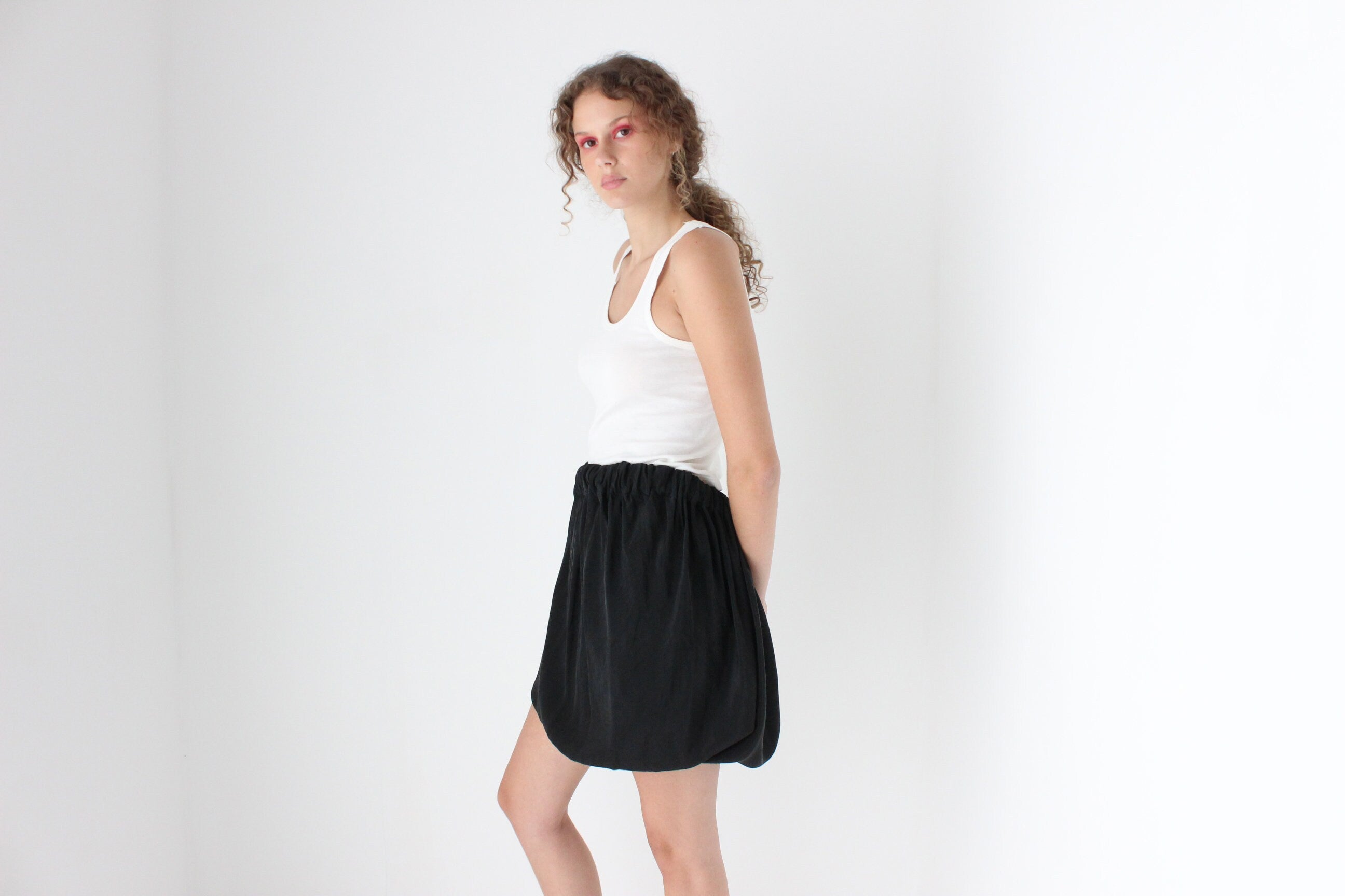 90s Thin Cotton Staple Minimal White Tank Top
