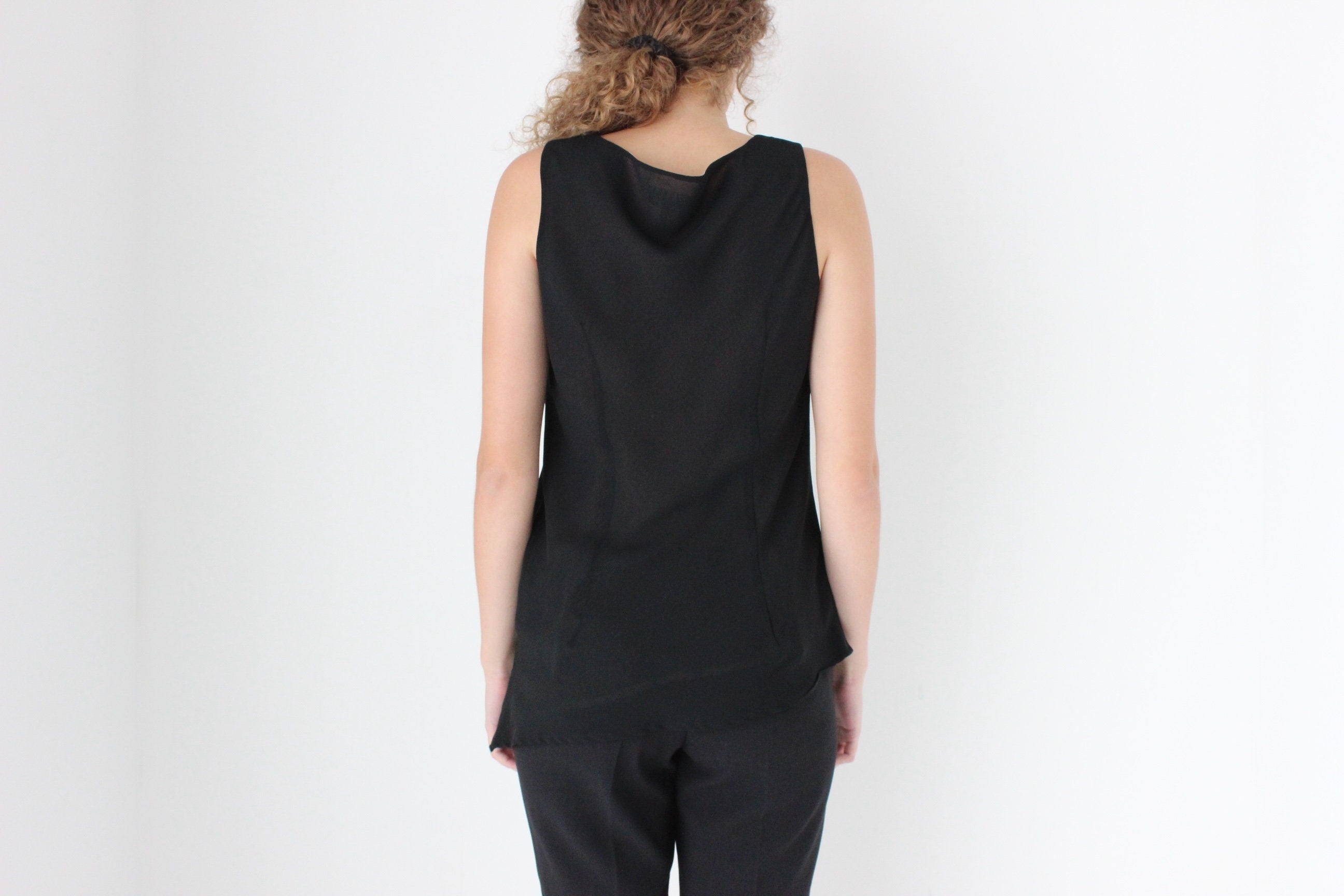 90s Simple Bias Cut Tank Top