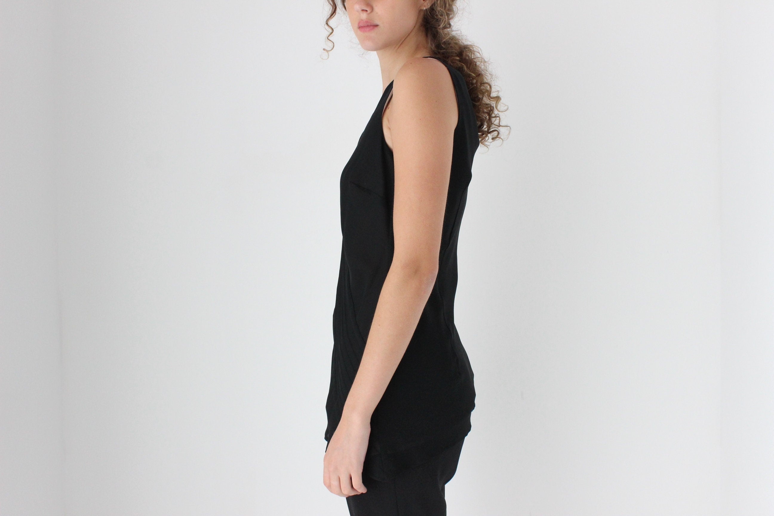 90s Simple Bias Cut Tank Top