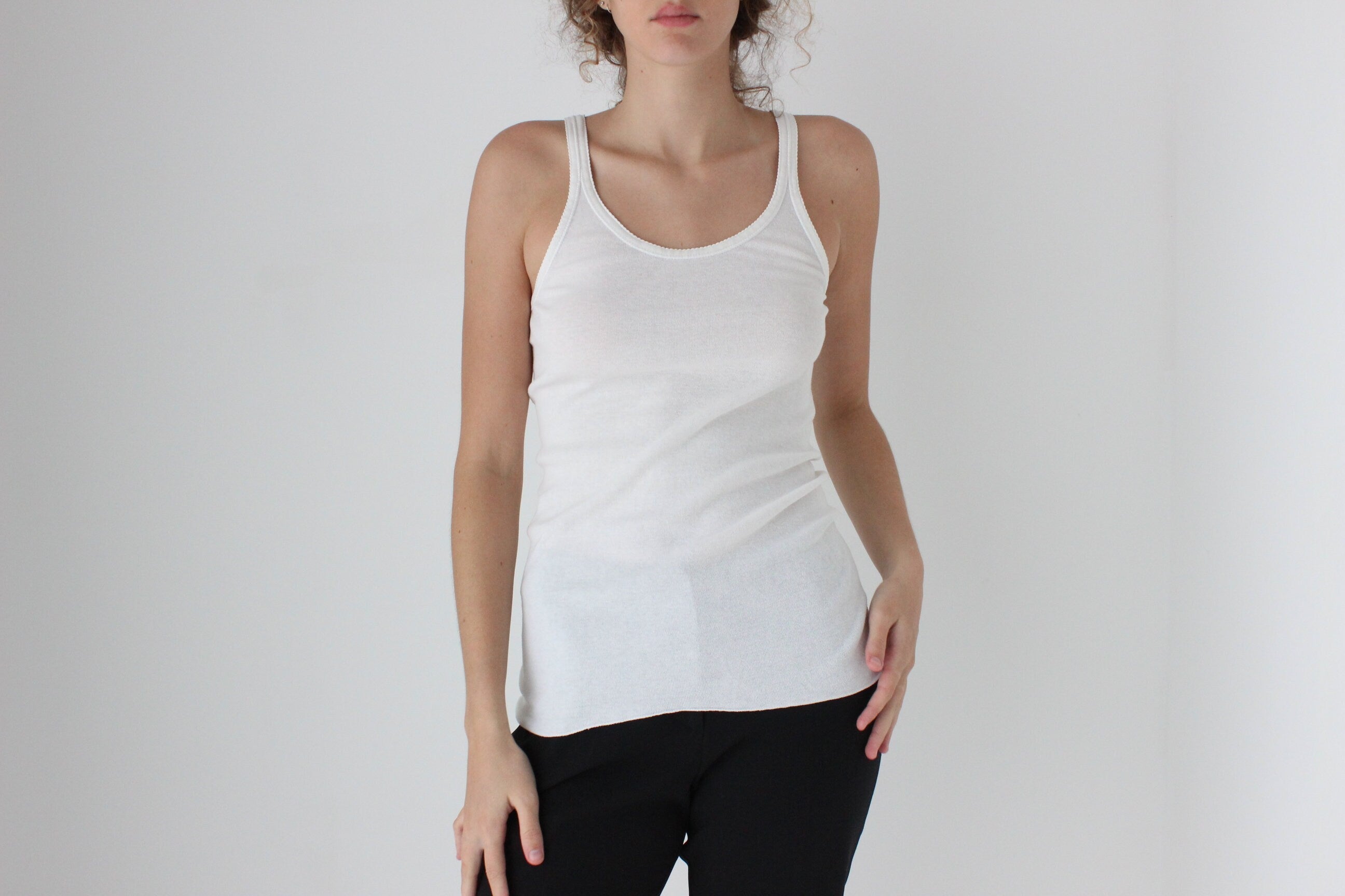 90s Ribbed Cotton Vintage Bonds Tank