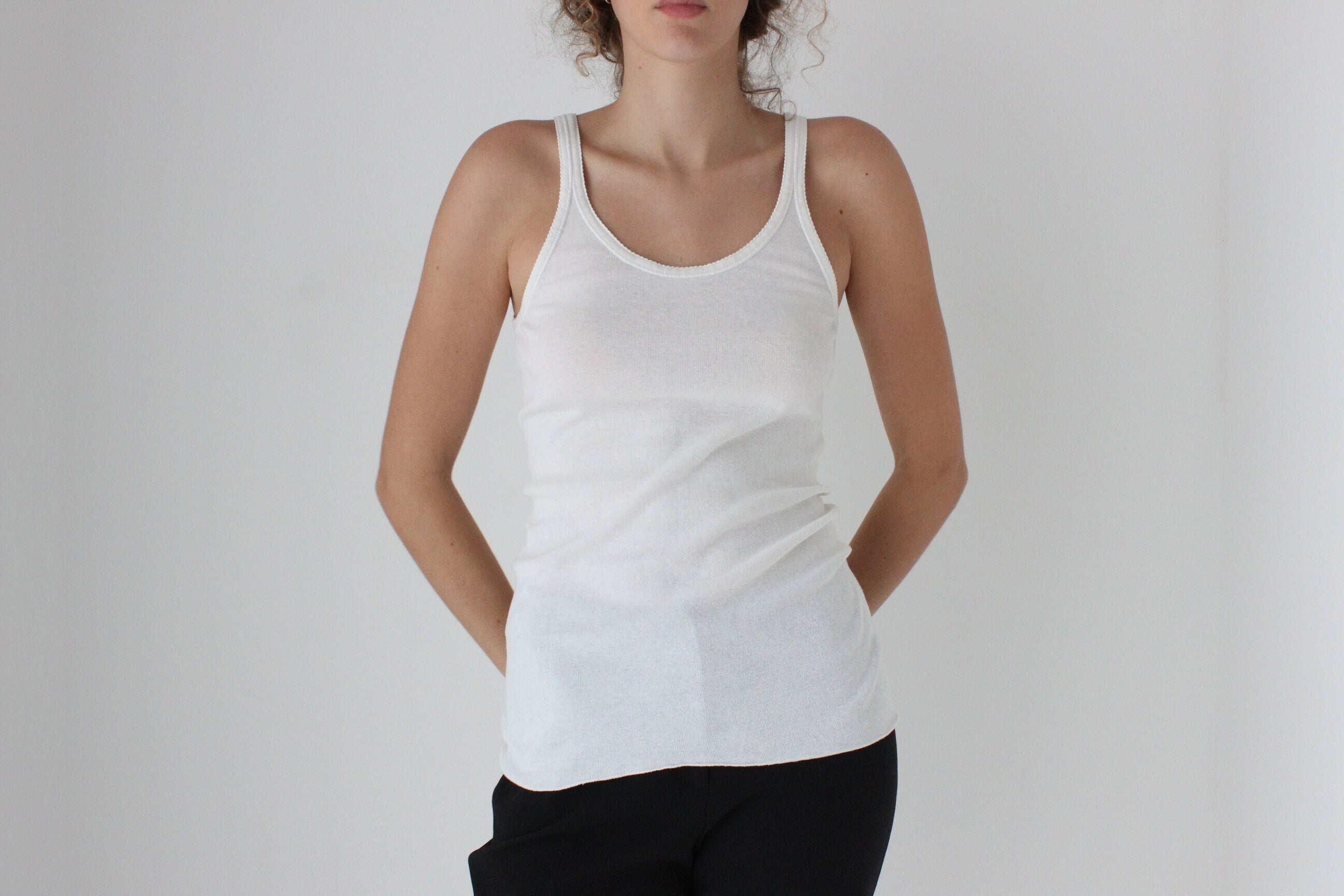 90s Ribbed Cotton Vintage Bonds Tank