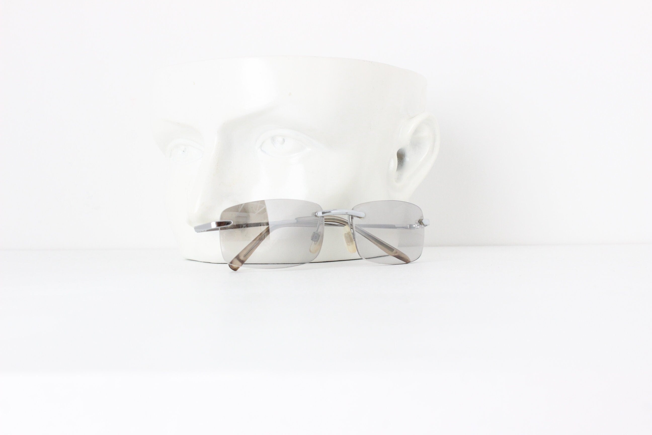 Y2K Techno Silver Sunglasses